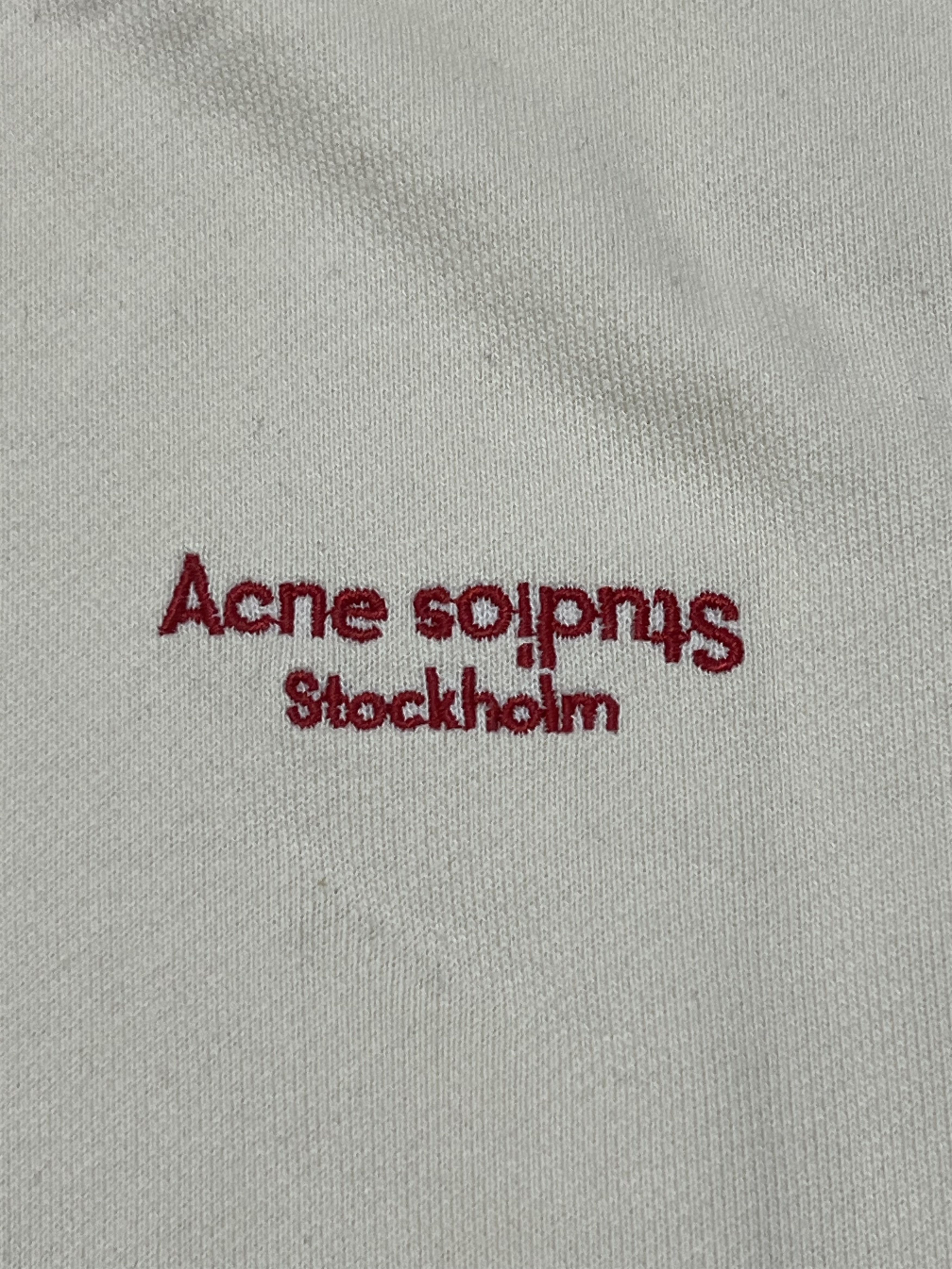 Acne Studios 💚 Acne Studios Cream/Red Striped Hoodie Medium NEW Size US M / EU 48-50 / 2 - 3 Thumbnail