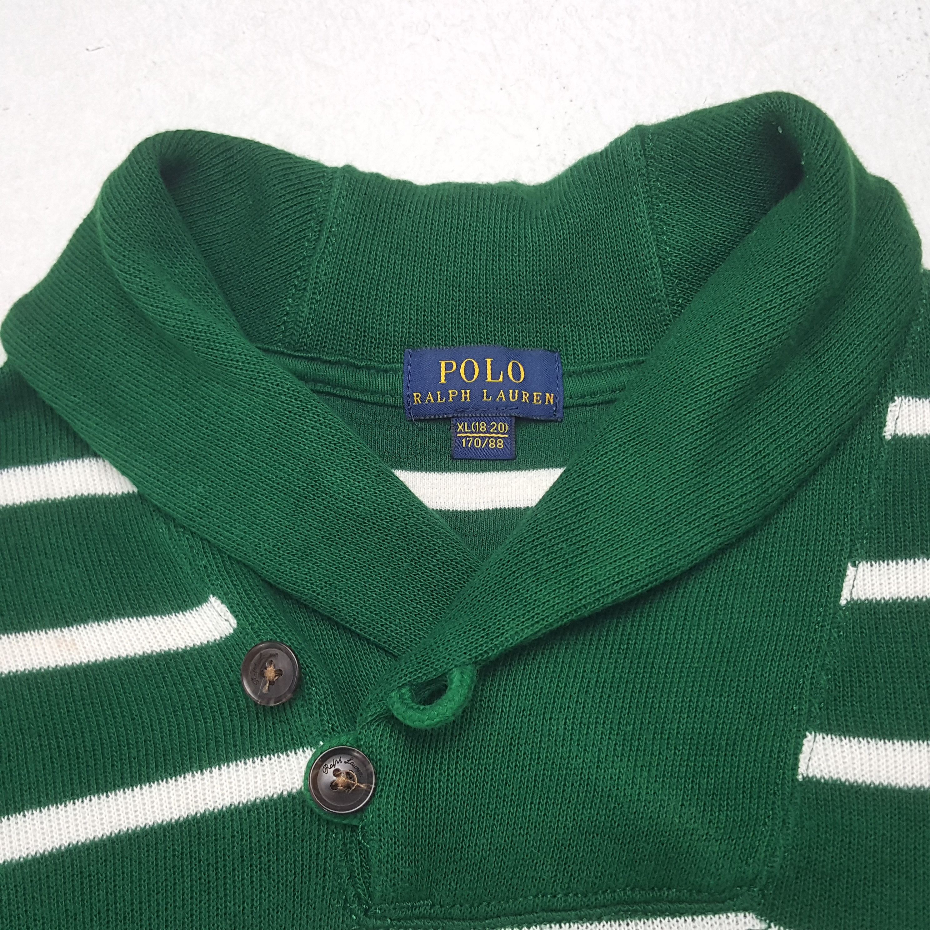 Polo Ralph Lauren × Vintage Vintage Polo Ralph Lauren Striped Sweatshirt Size US S / EU 44-46 / 1 - 4 Thumbnail