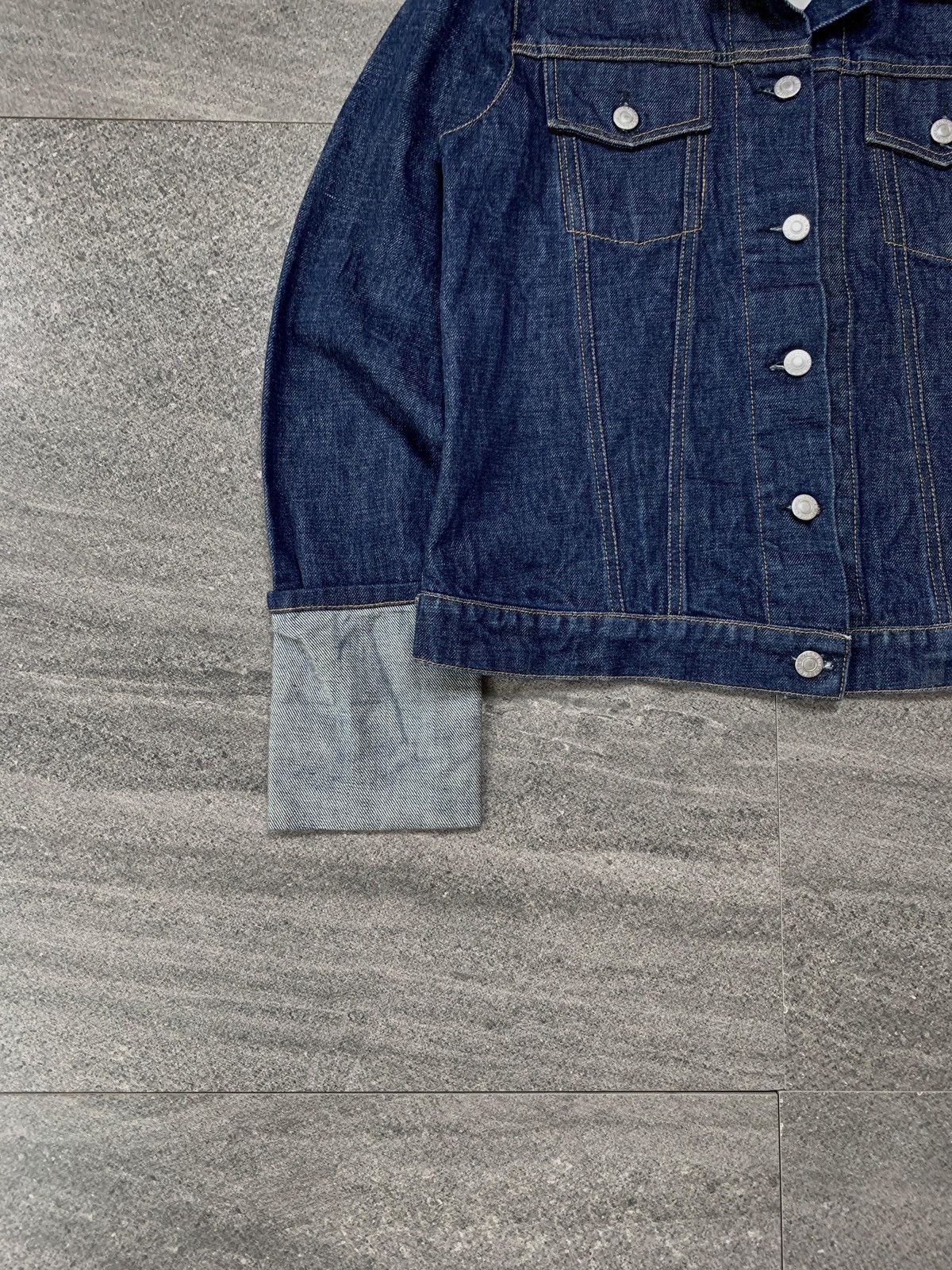 Helmut Lang FREE TAX! 2000s Indigo Cuffed Denim Jacket - Small Size US S / EU 44-46 / 1 - 4 Thumbnail