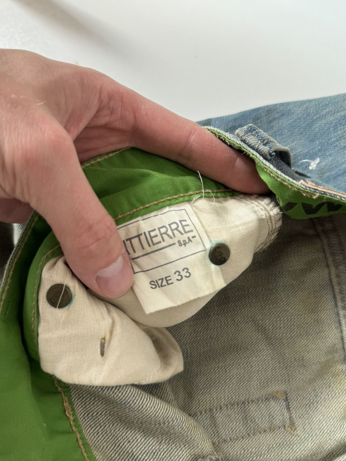Dolce & Gabbana Vintage Dolce & Gabbana Distressed Faded Poem Denim Jeans Size US 33 - 20 Thumbnail