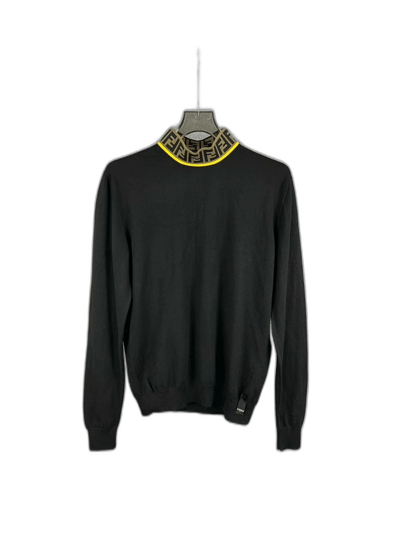 Fendi Fendi Knitted Sweater with Logo Collar-yf Size US L / EU 52-54 / 3 - 1 Thumbnail