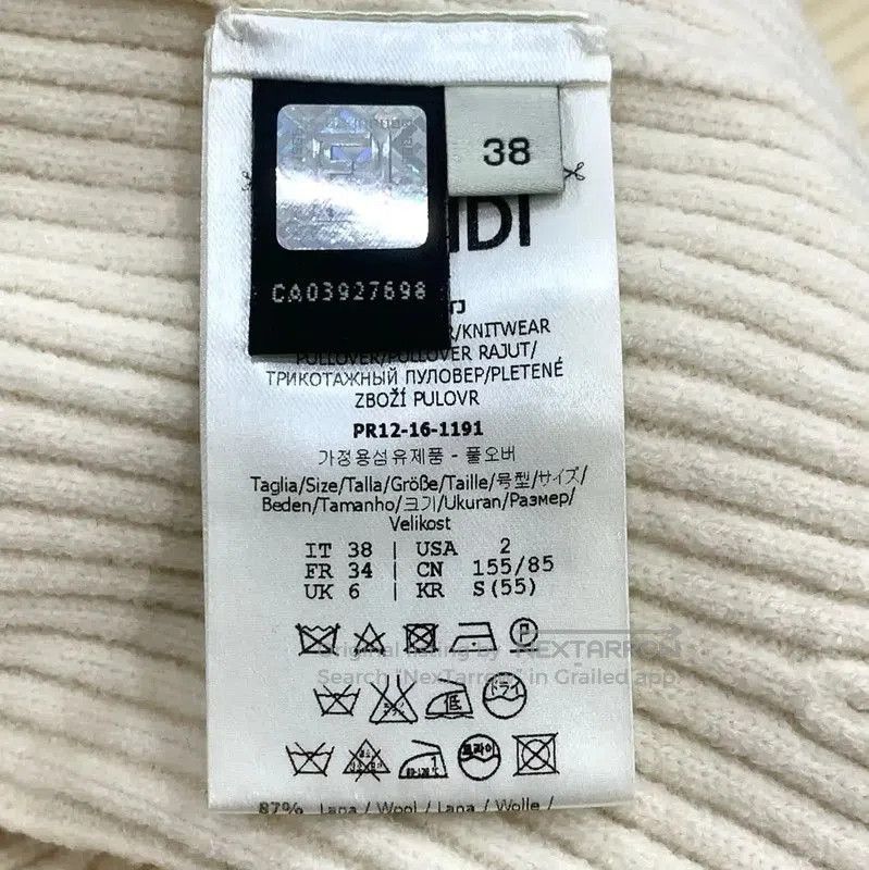Fendi Fendi Cream Cotton Knit Sweater for Women . Size S / US 4 / IT 40 - 6 Thumbnail