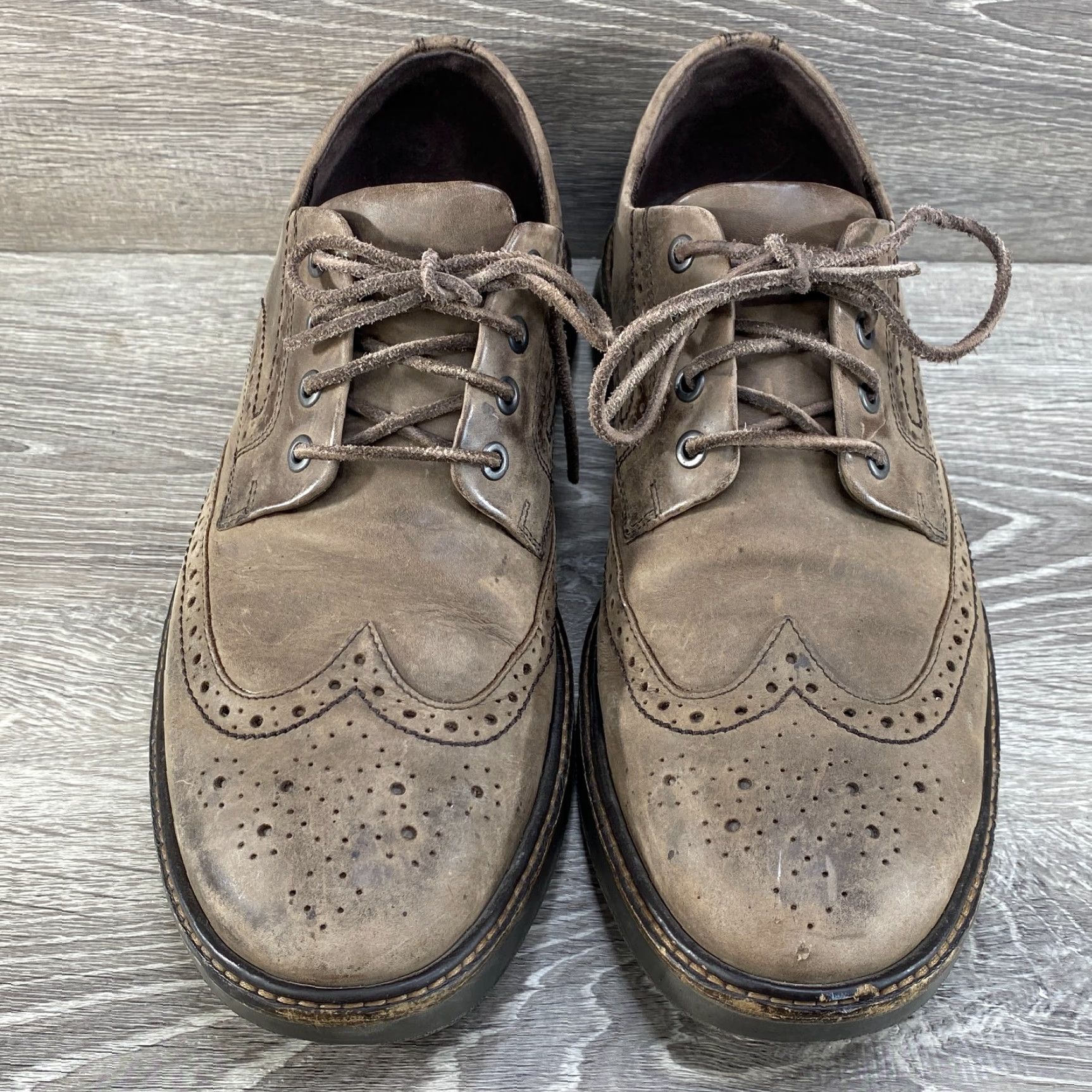 Ecco Ecco Wingtip Mens 8 EU Size 42 Coffee Brown Leather Dress Casual Oxford Lace Up Mens Shoe Brown Leather Wingtip Oxford Dress Shoe 42 EU Ecco Size US 9 / EU 42 - 3 Thumbnail
