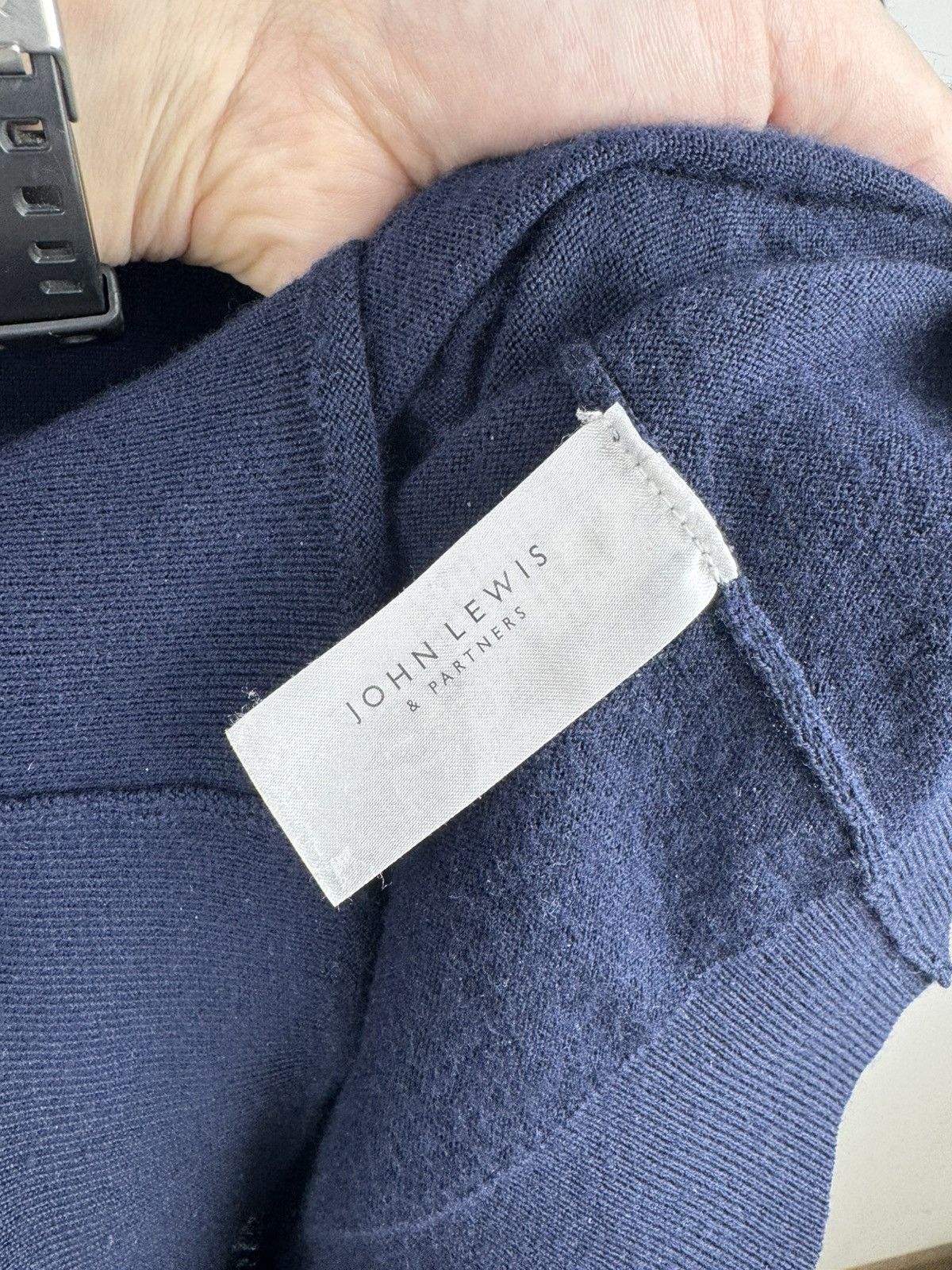 Japanese Brand John Lewis Wool Crew Neck Sweater Navy Blue Jumper size M Size US M / EU 48-50 / 2 - 5 Thumbnail