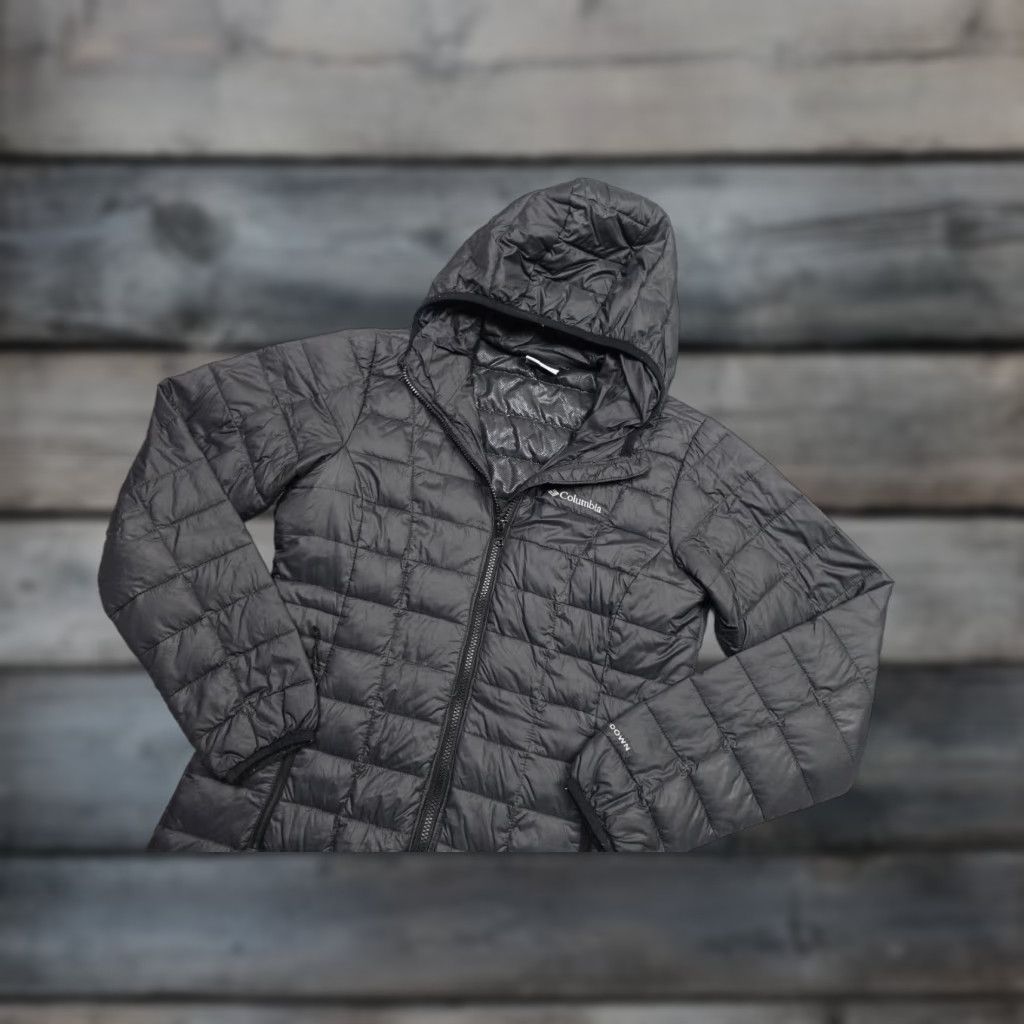 Vintage Columbia Parka Womens Small Gray Solid Omni Heat Zip Voodoo Falls 590TD Turbodown Long Jacket Ladies Mens? Size S / US 4 / IT 40 - 1 Thumbnail