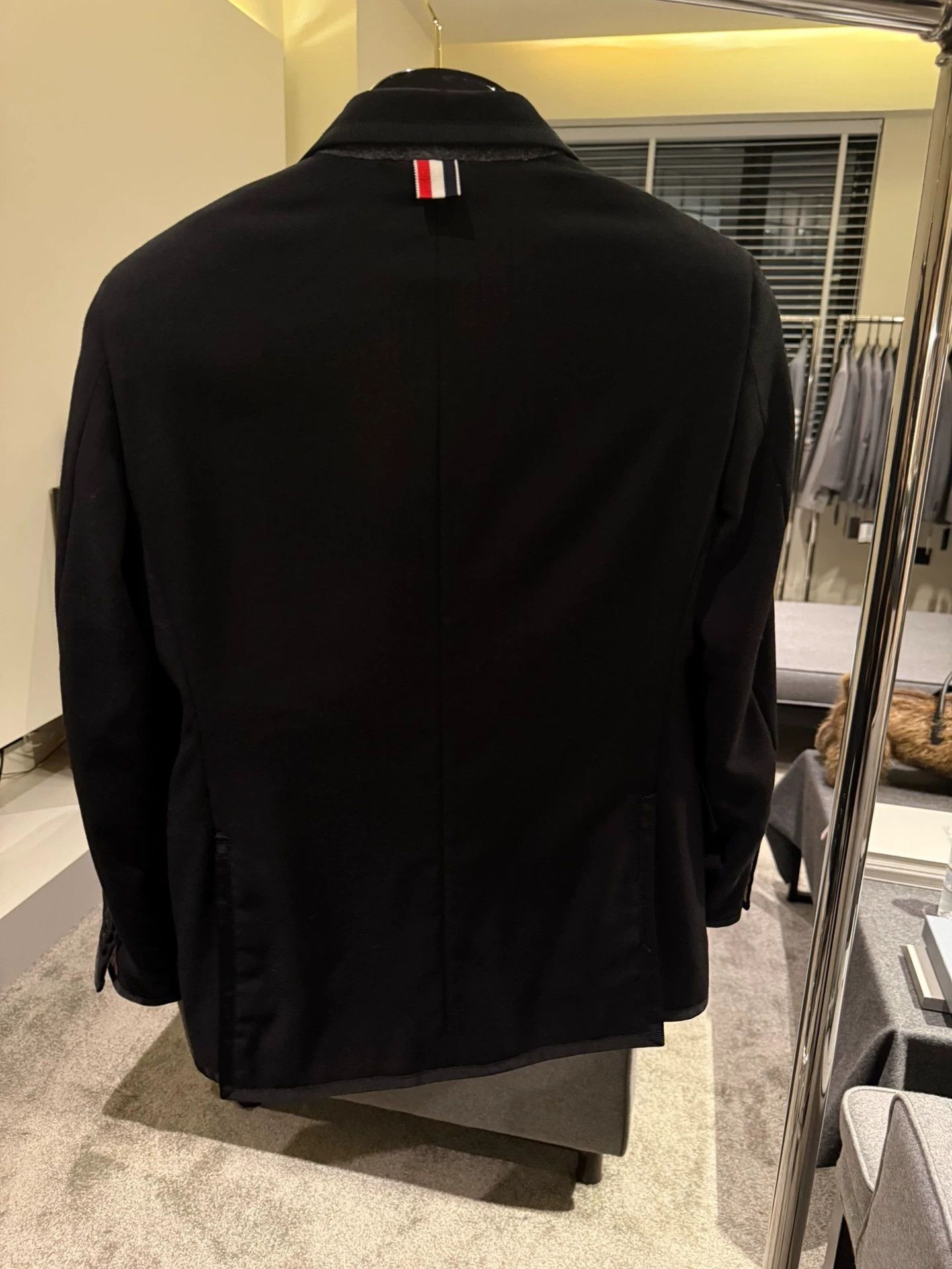 Thom Browne Thom Browne Women's Black Piping Wool Blazer Size XS / US 0-2 / IT 36-38 - 2 Thumbnail