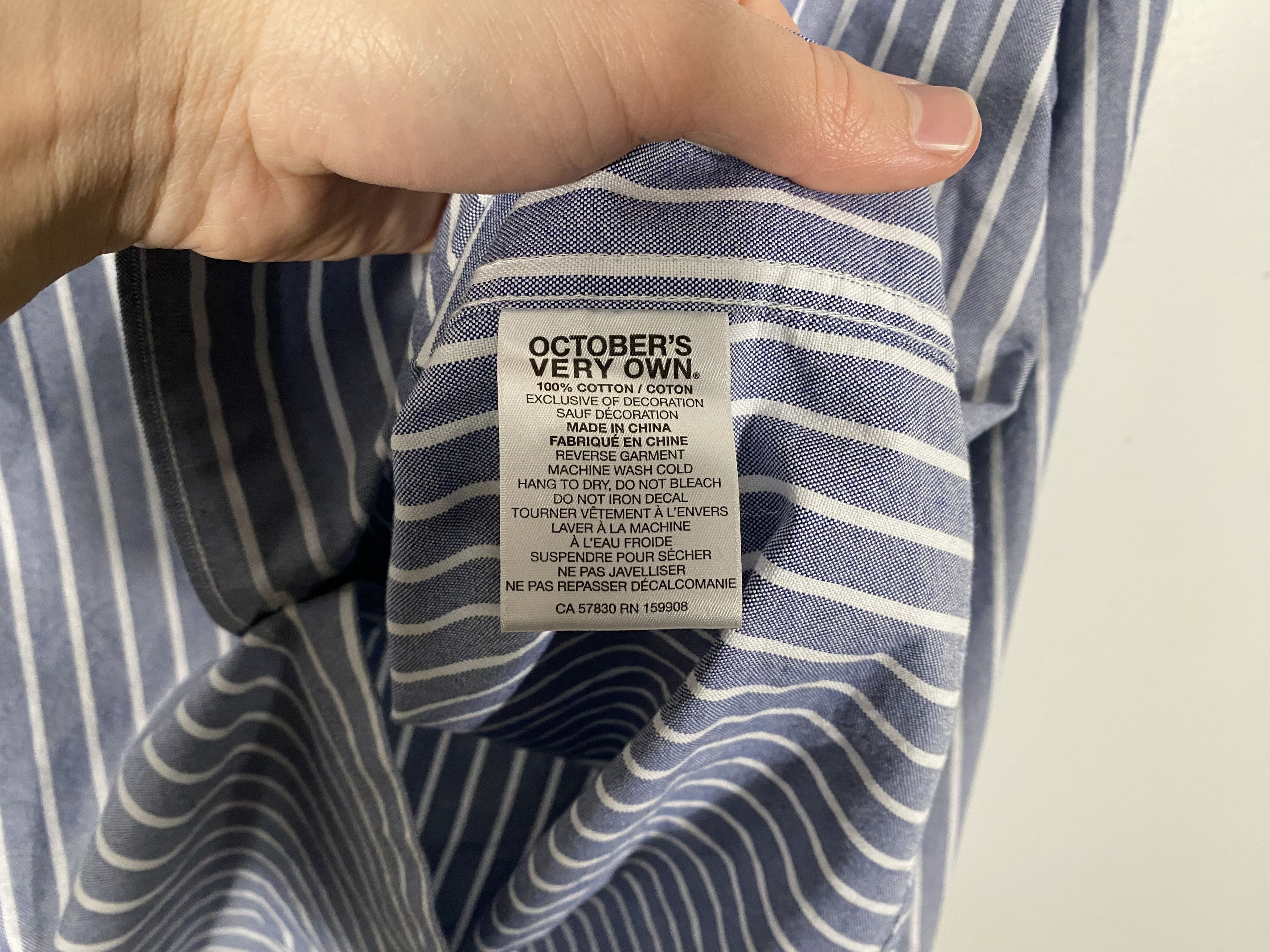 October's Very Own NWT Octobers Very Own Vertical Stripe LS Woven Shirt Size US XXL / EU 58 / 5 - 9 Thumbnail