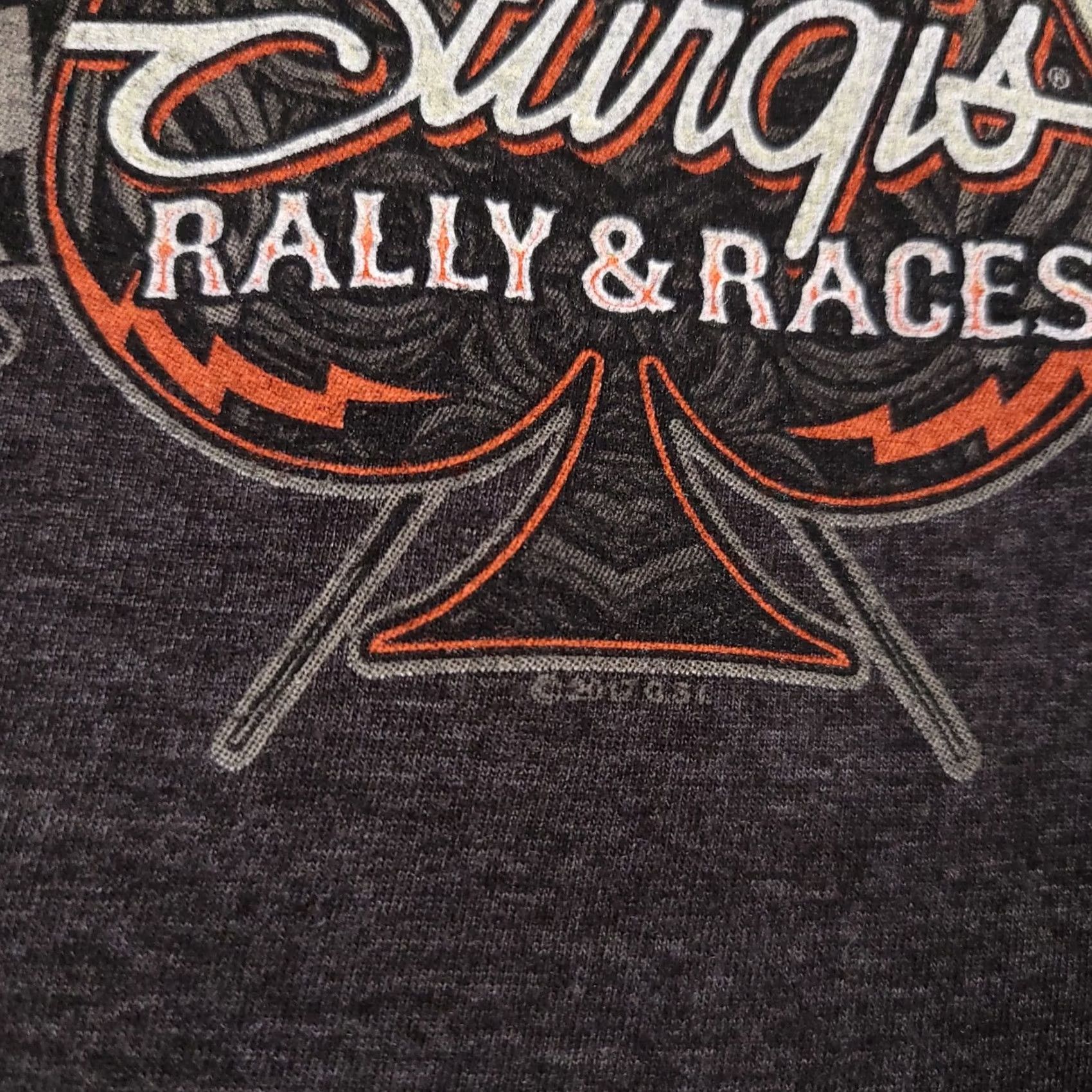 Vintage Sturgis Motorcycle Rally 2019 79th Annual T-Shirt Women's Fitted Medium Tee Gray Cotton Jersey Short Sleeve Round Neck Slim Tee Size M / US 6-8 / IT 42-44 - 5 Thumbnail