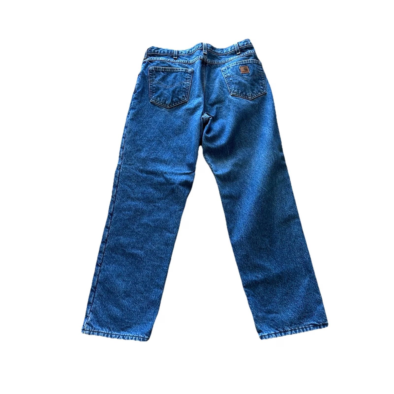 Carhartt VINTAGE Carhartt Fleece Lined Jean Straight Leg Denim Medium Dark Wash Size 36 Size US 36 / EU 52 - 2 Thumbnail