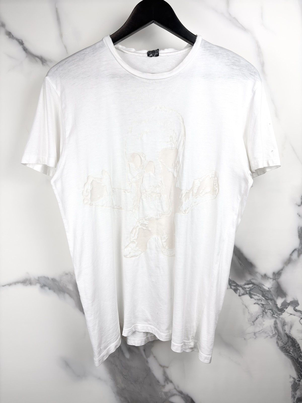 Chrome Hearts Chrome Hearts Vintage Foti Skull Liquid Print Tshirt White Size US S / EU 44-46 / 1 - 1 Thumbnail
