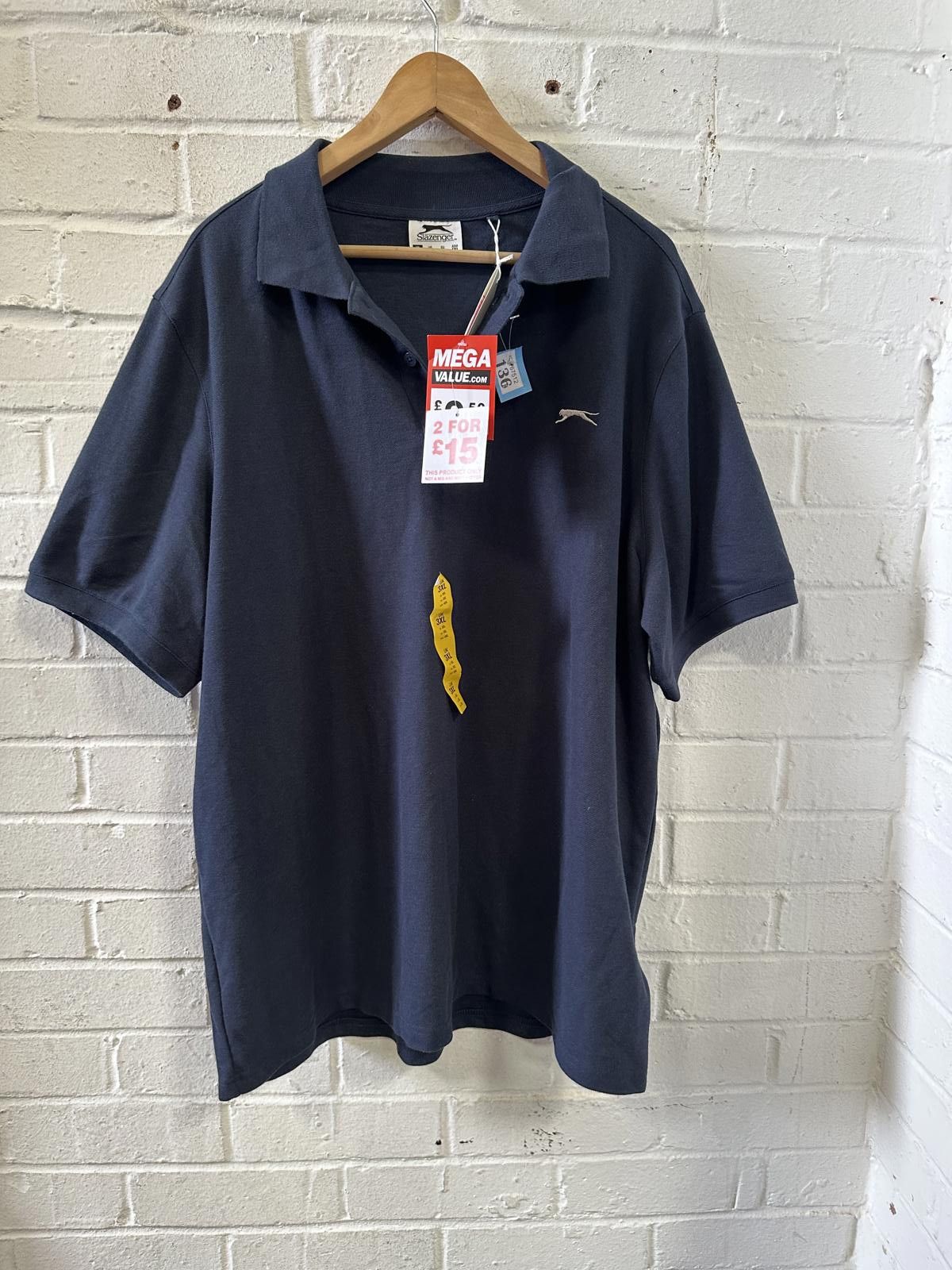 Designer Slazenger Men's Navy Blue Polo Shirt Size US XL / EU 56 / 4 - 1 Thumbnail