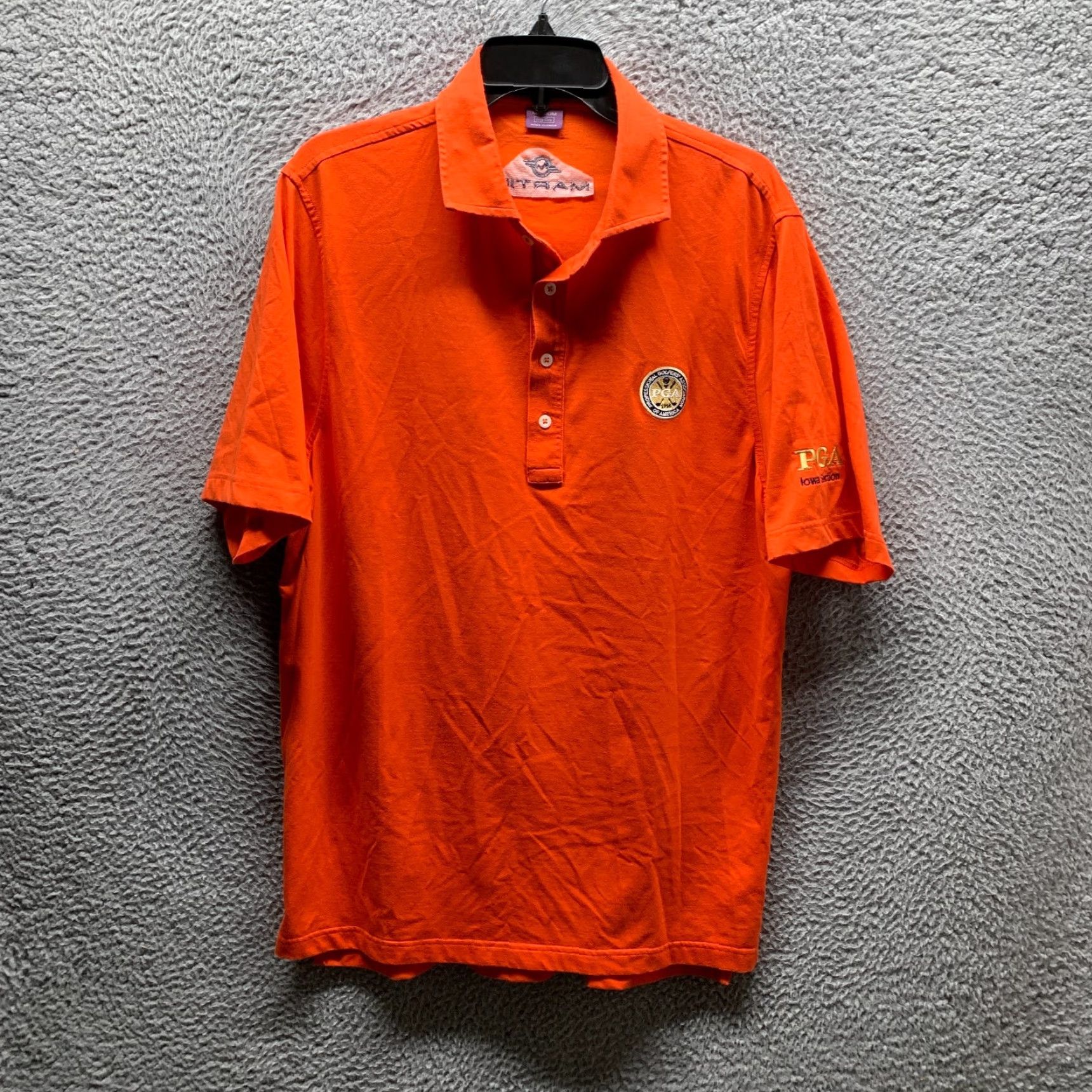 Vintage Martin Polo Shirt Adult Medium Orange Golf Mens Polo Shirt 90s Sports Timeless Casual Short Sleeve Collared Nike? Size US M / EU 48-50 / 2 - 2 Thumbnail