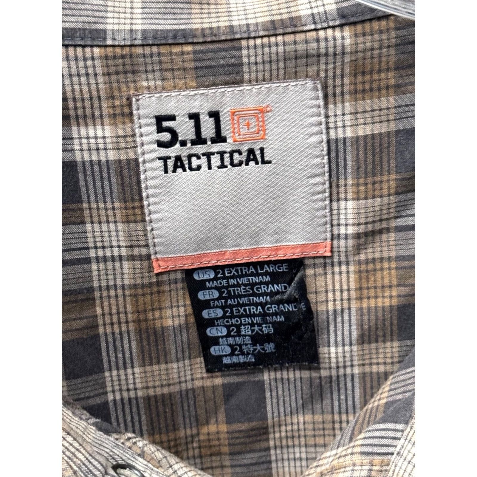 Vintage 511 Tactical Shirt Long Sleeve Dark Plaid 2XL XXL Mens Size US XXL / EU 58 / 5 - 2 Thumbnail