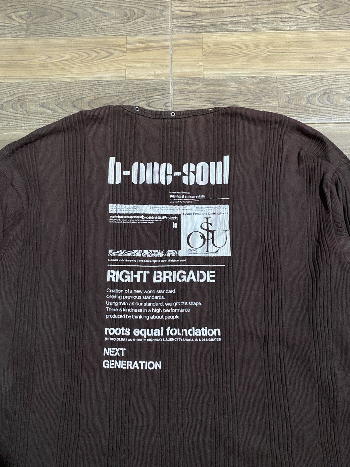 Japanese Brand × Vintage RIGHT BRIGADE BE ONE SOUL LONG SLEEVE TEE Size US L / EU 52-54 / 3 - 6 Thumbnail