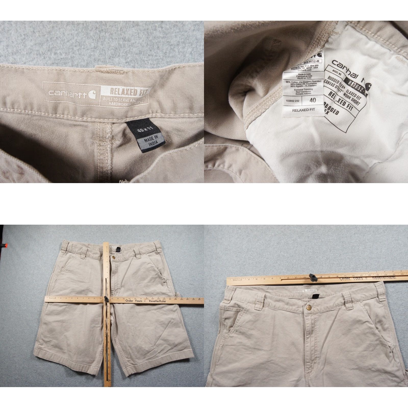 Carhartt Carhartt Shorts Men 40 Beige Rugged Flex Relaxed Fit Workwear Outdoors Shirt/Shorts Size US 40 / EU 56 - 8 Thumbnail