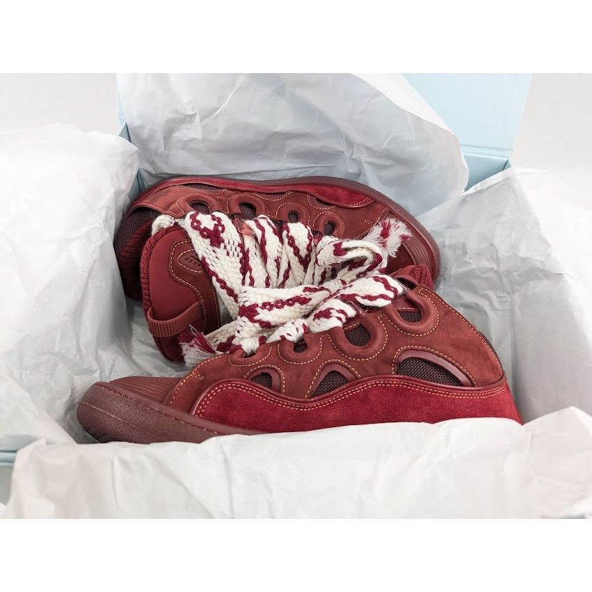 Lanvin o1rshd1 Curb Sneakers in Burgandy Size US 11 / EU 44 - 22 Thumbnail