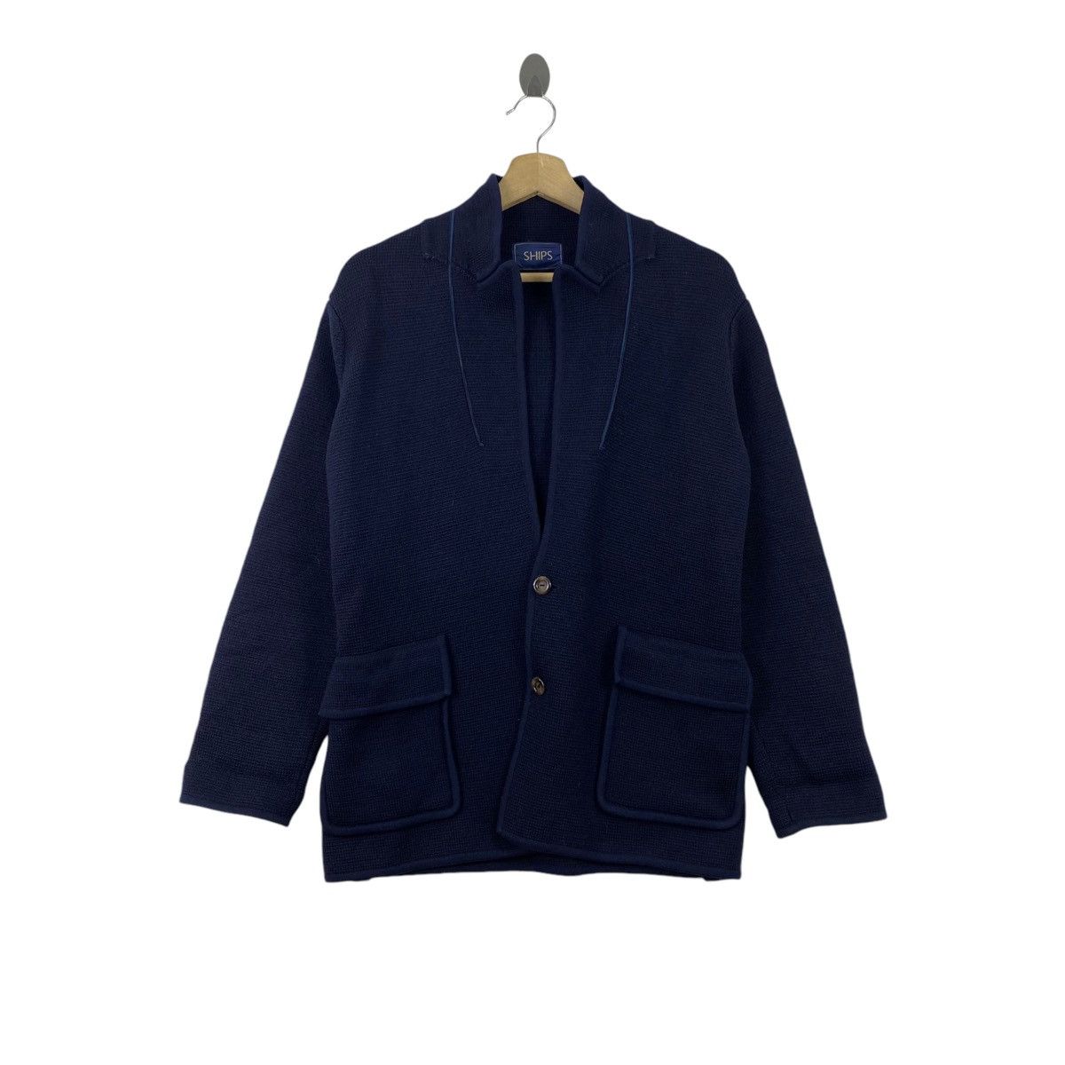 Japanese Brand × SHIPS SHIPS Japanese Brand Wool Navy Cardigan Sweatshirt Size US M / EU 48-50 / 2 - 1 Thumbnail
