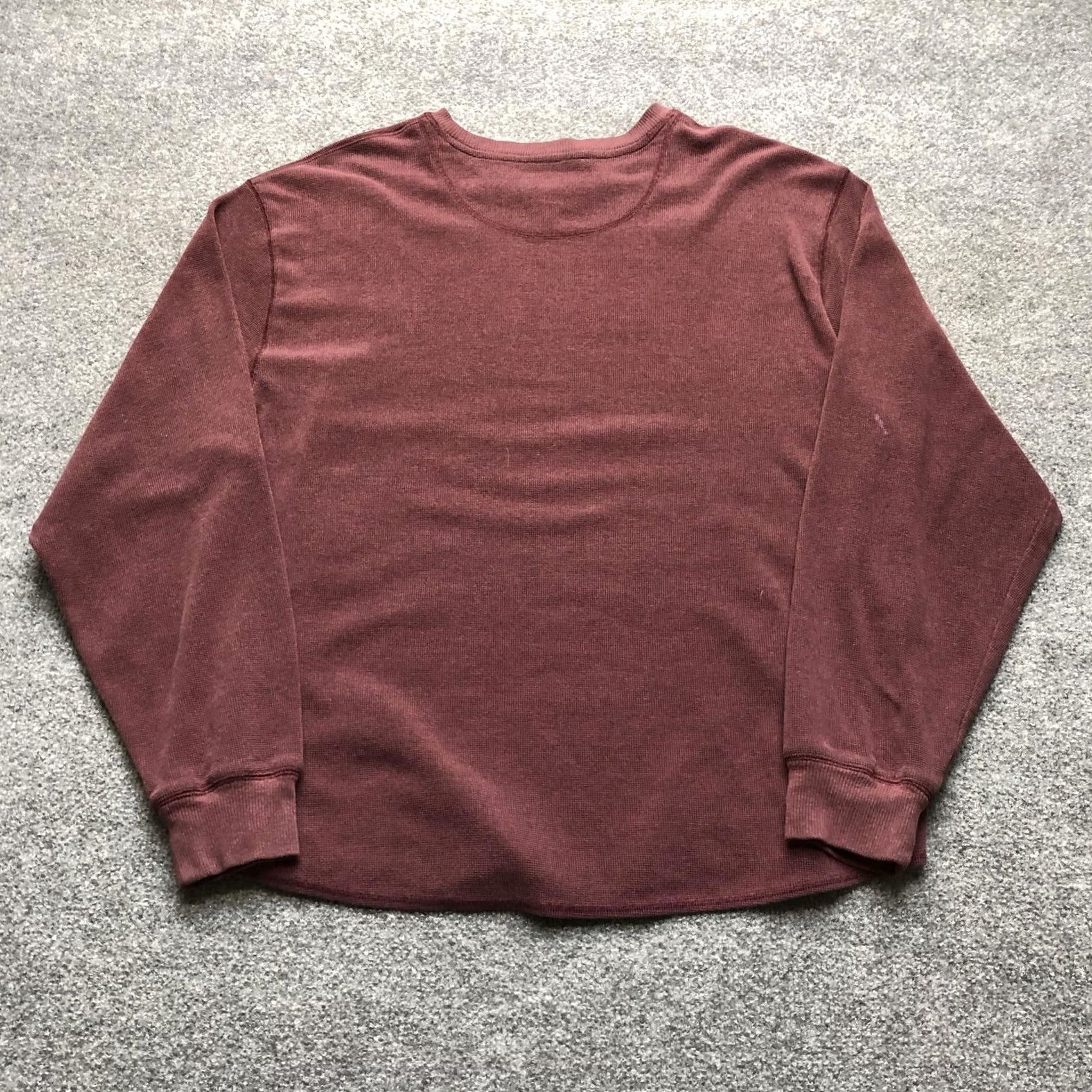 Faded Glory Faded Glory Sweatshirt Mens XL Red Thermal Knit Crewneck Pullover Shirt Casual Size US XL / EU 56 / 4 - 7 Thumbnail