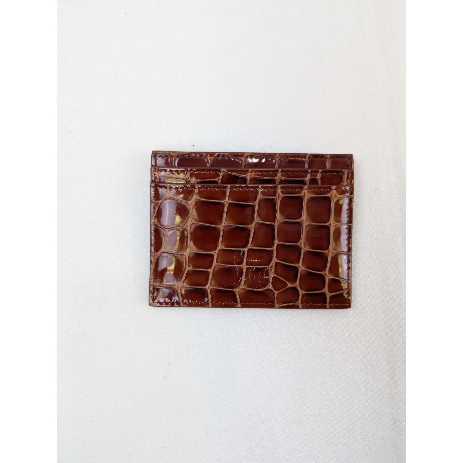 Christian Louboutin o1rshd1 Q:2 / croc-embossed leather card case Card Holder Size ONE SIZE - 4 Thumbnail