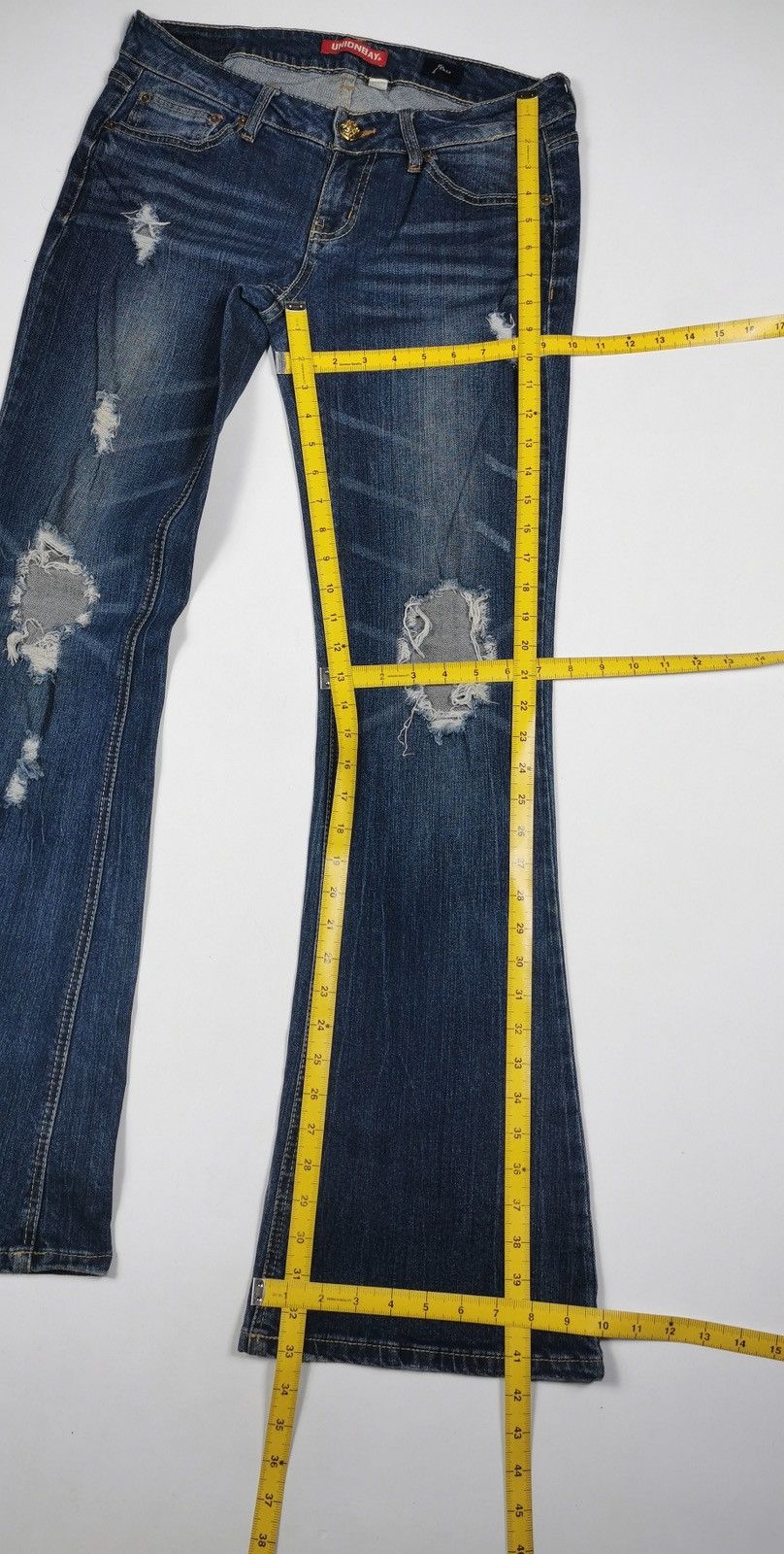 UNIONBAY Flare Distressed Unionbay Denim Jeans Size 30" / US 8 / IT 44 - 12 Thumbnail