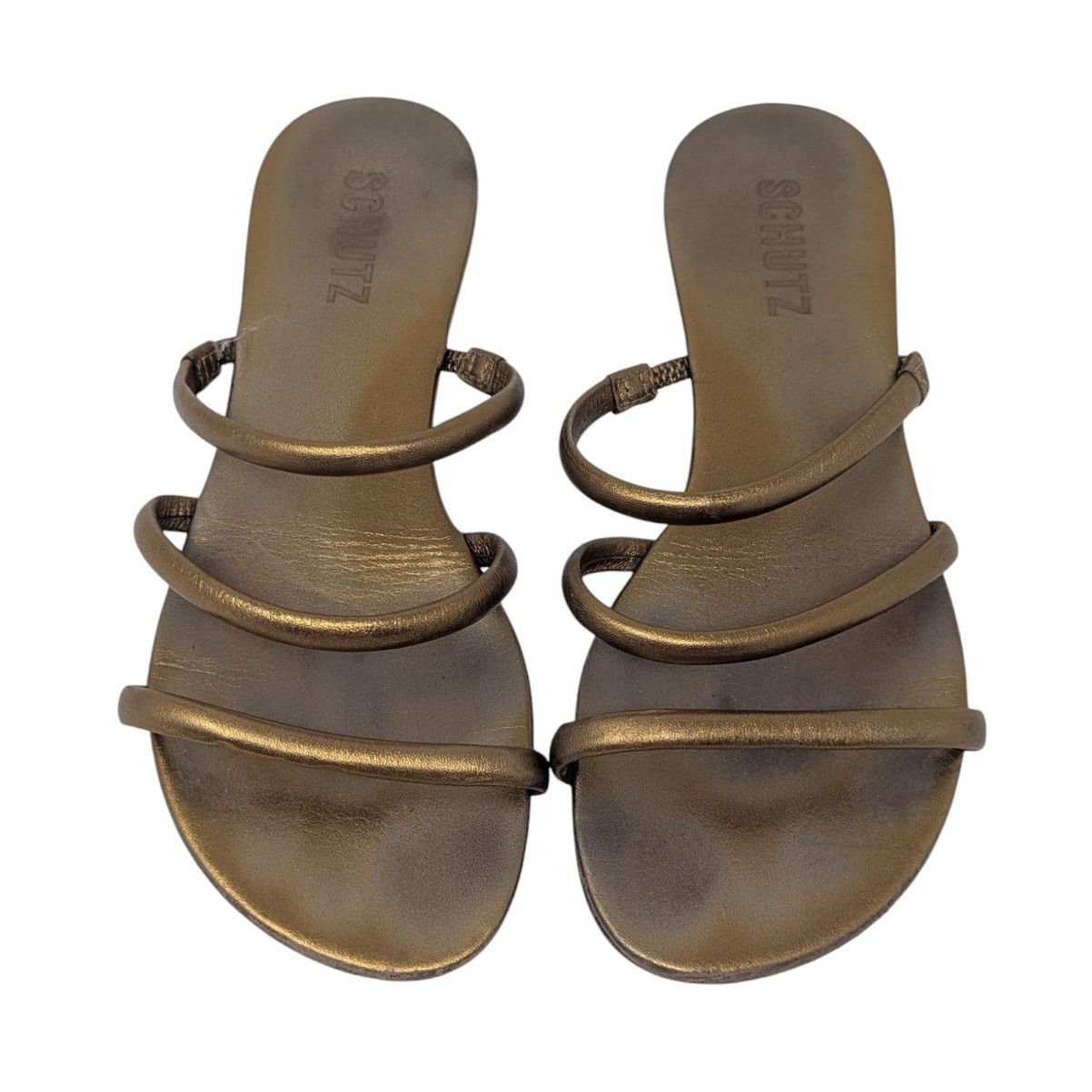SCHUTZ Schutz Flat Gladiator Slip On Sandal Gold Size 6.5 Size US 6.5 / IT 36.5 - 15 Thumbnail