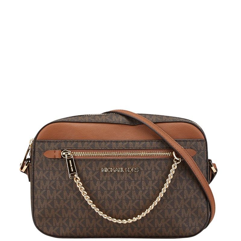 Michael Kors Michael Kors Pvc Leather Signature Shoulder Bag 35S1Gttc9B Leather Crossbody Bag 35S1Gttc9B in Brown, Women's