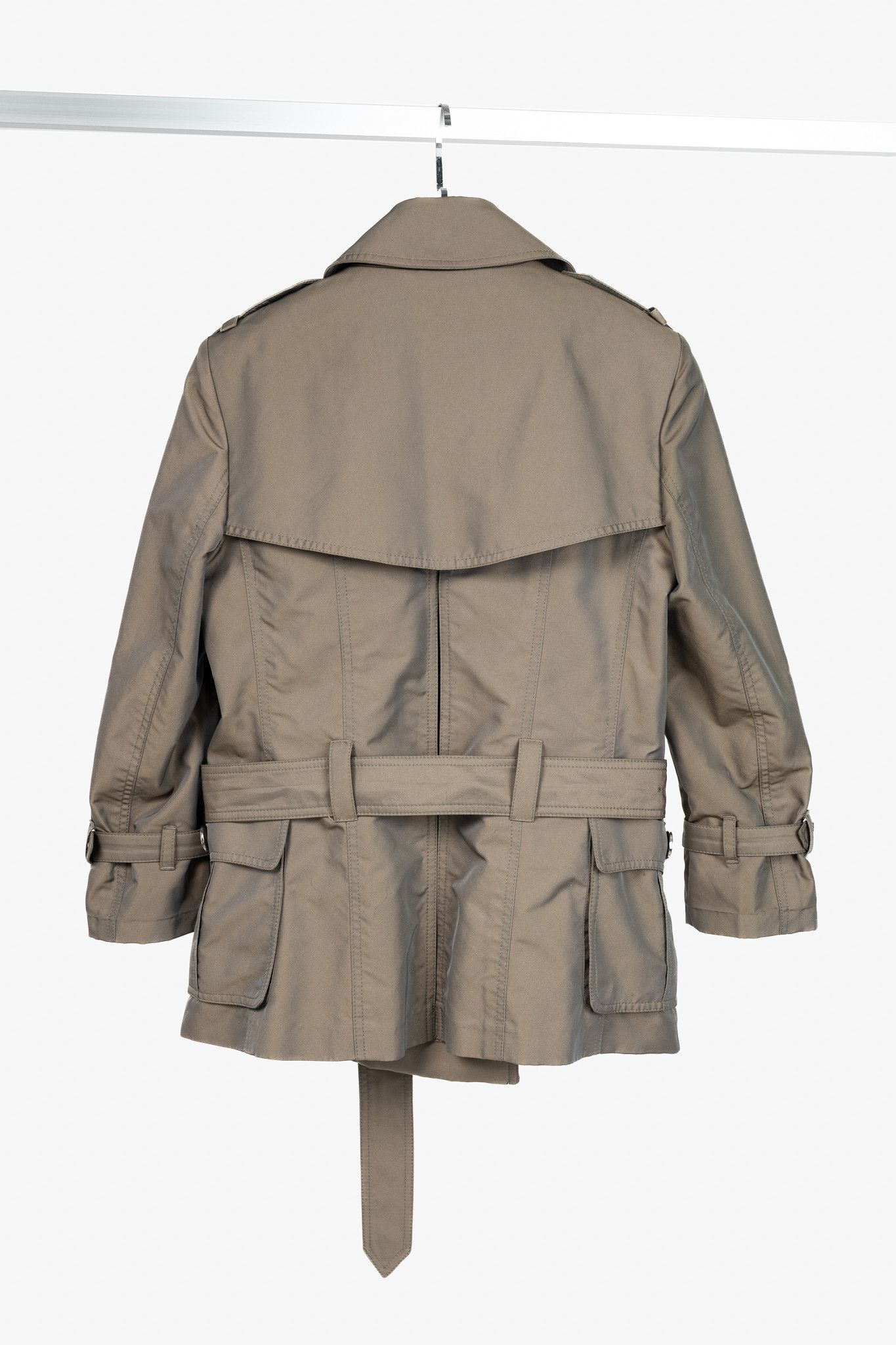 Burberry Burberry Taffeta Double-Breasted Belted Short Trench Jacket Size M / US 6-8 / IT 42-44 - 2 Thumbnail
