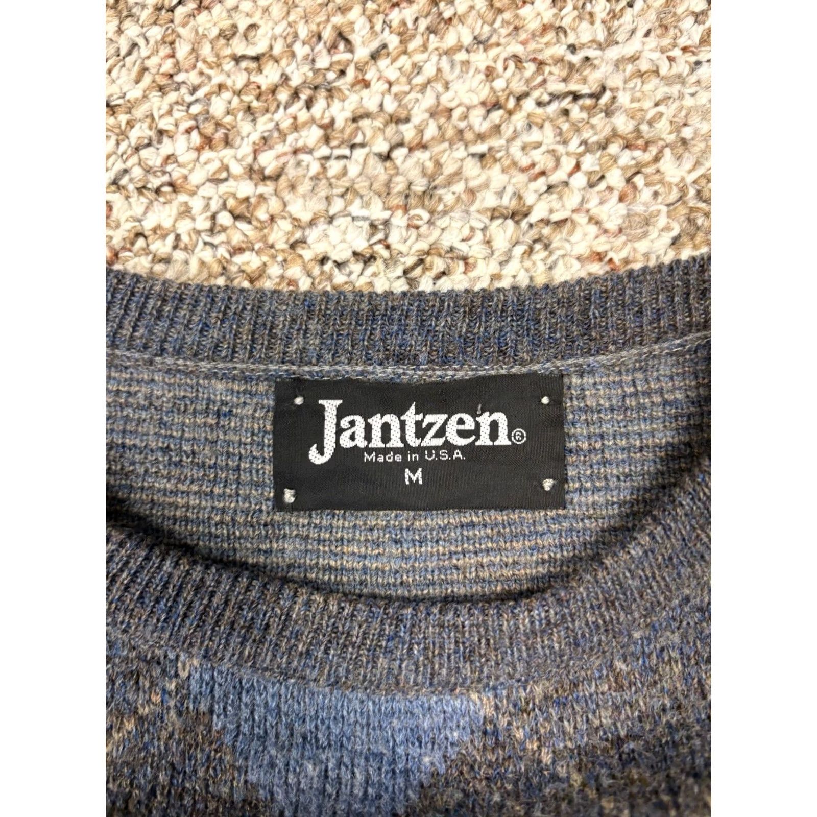 Jantzen VINTAGE Jantzen Grandpa Grey Sweater Wool Blend Mens Medium Made In USA Size US M / EU 48-50 / 2 - 5 Thumbnail