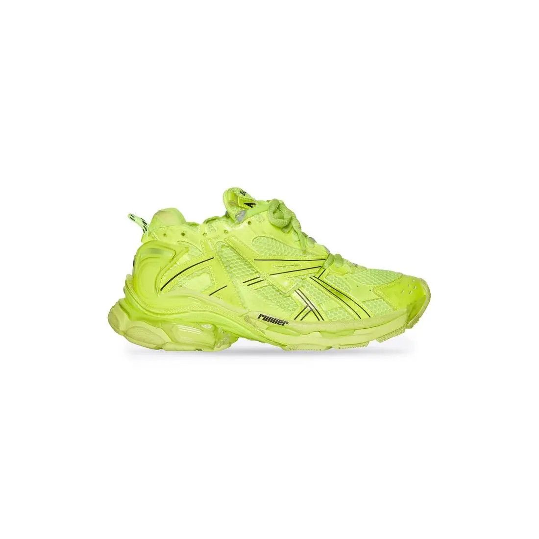 o1in1g0824 Runner Sneaker in Fluo Yellow