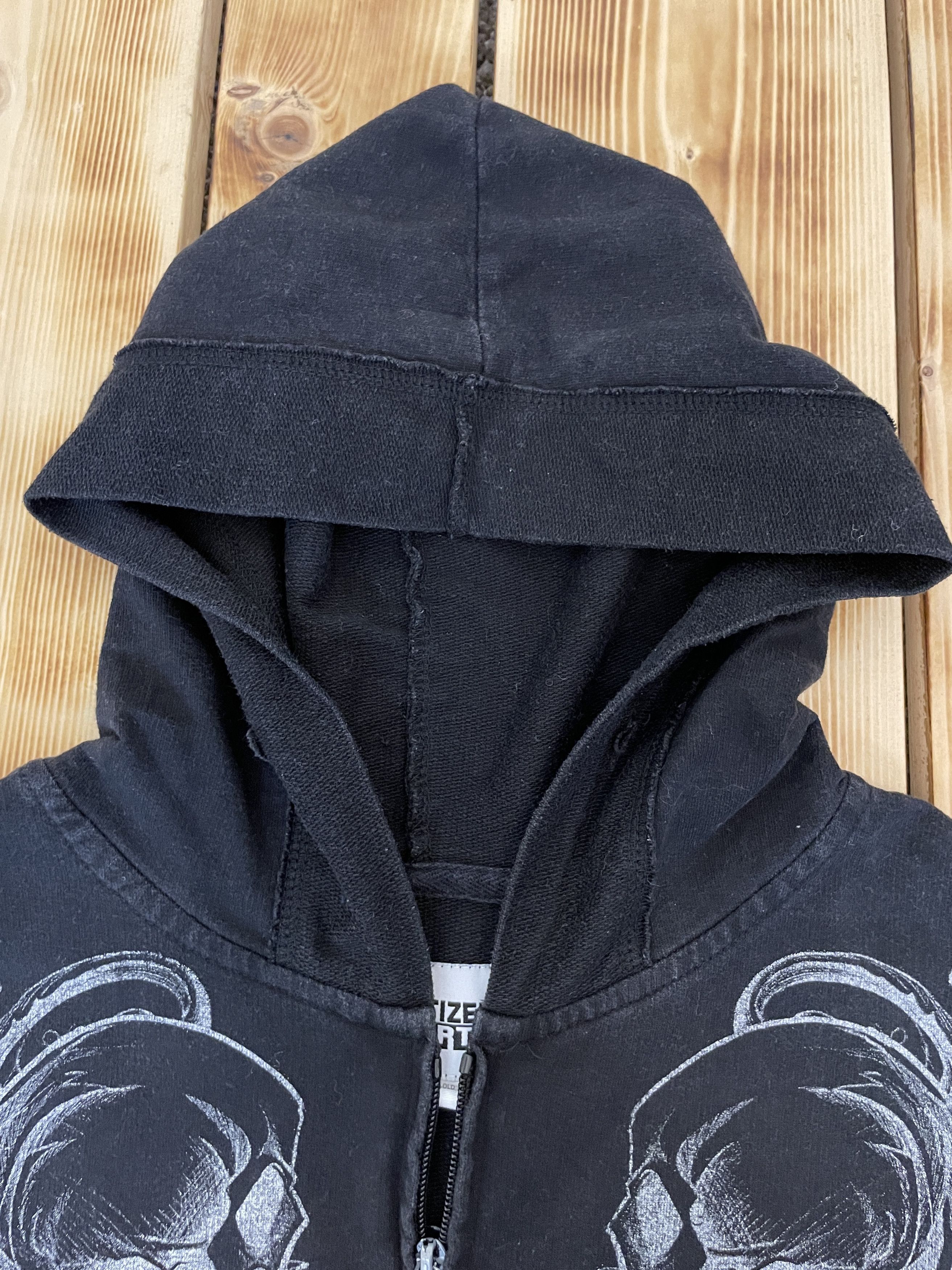 Tripp NYC Cyber Y2K Citizen Earth Zip Up Hoodie Distressed Skull Print Size US S / EU 44-46 / 1 - 5 Thumbnail