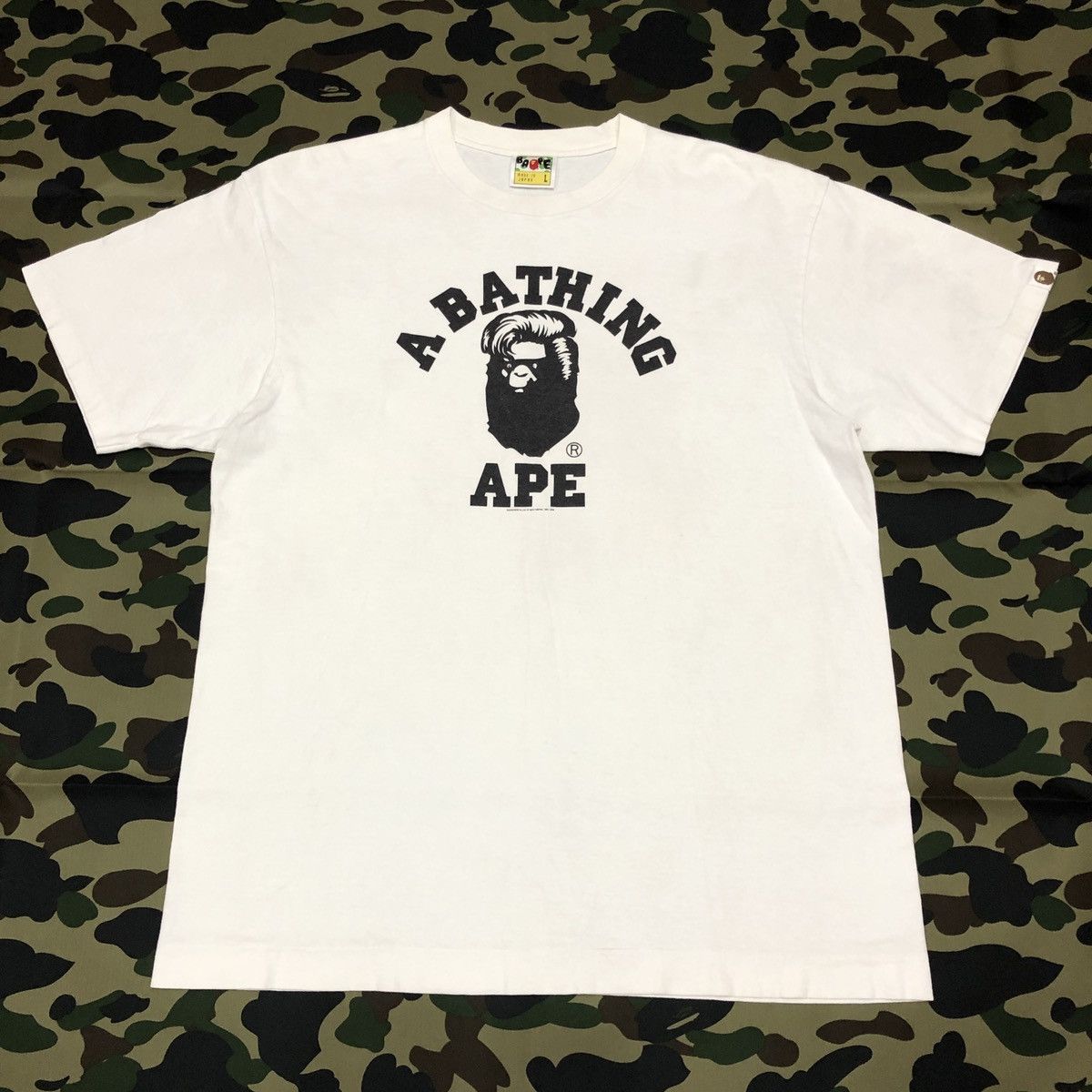 Bape Bape College Logo Harajuku Swarovski Tee Size US L / EU 52-54 / 3 - 1 Thumbnail