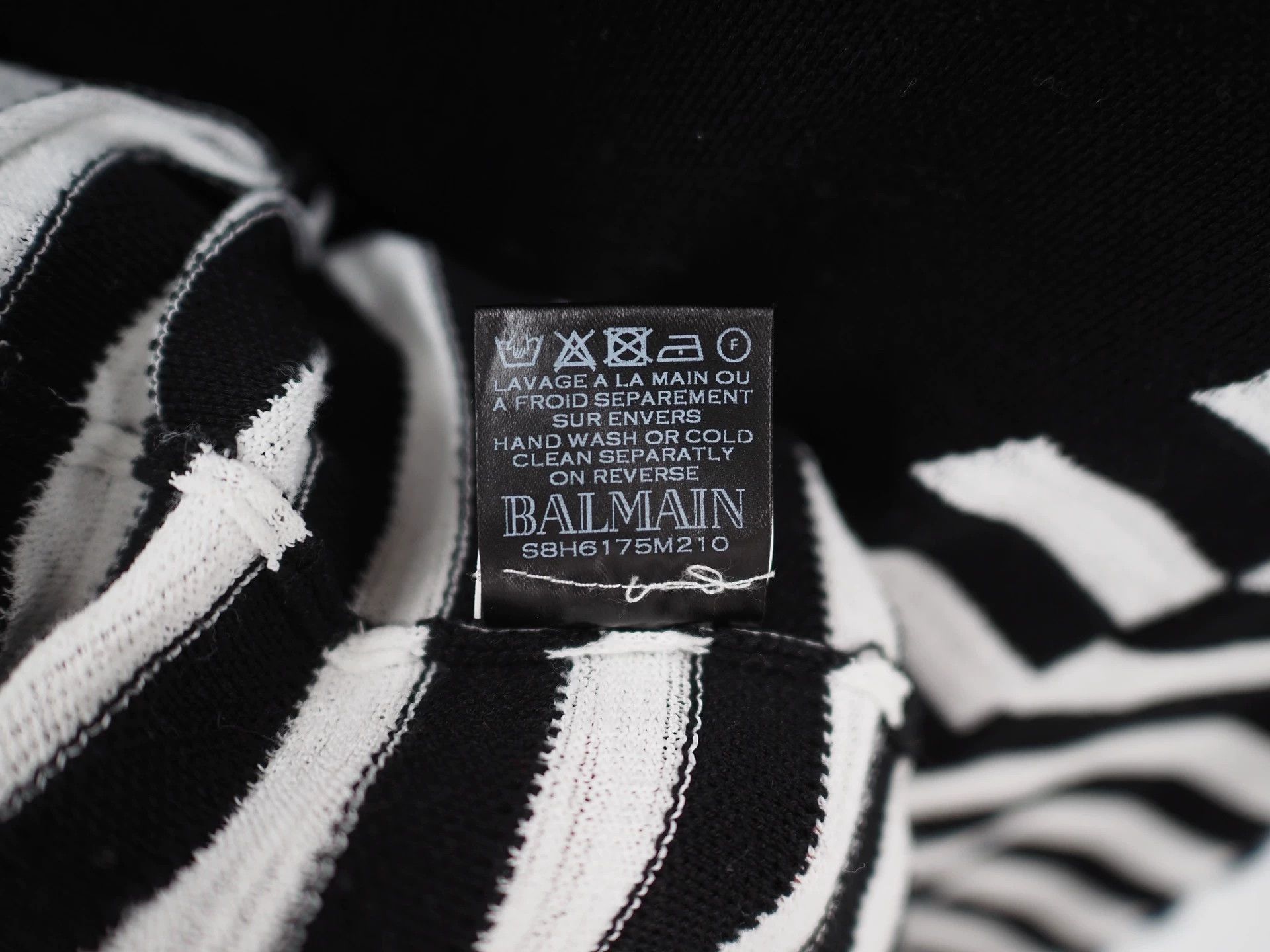 Balmain Balmain Knit Sweater - Black/White, SS18 Runway Style Size US S / EU 44-46 / 1 - 3 Thumbnail