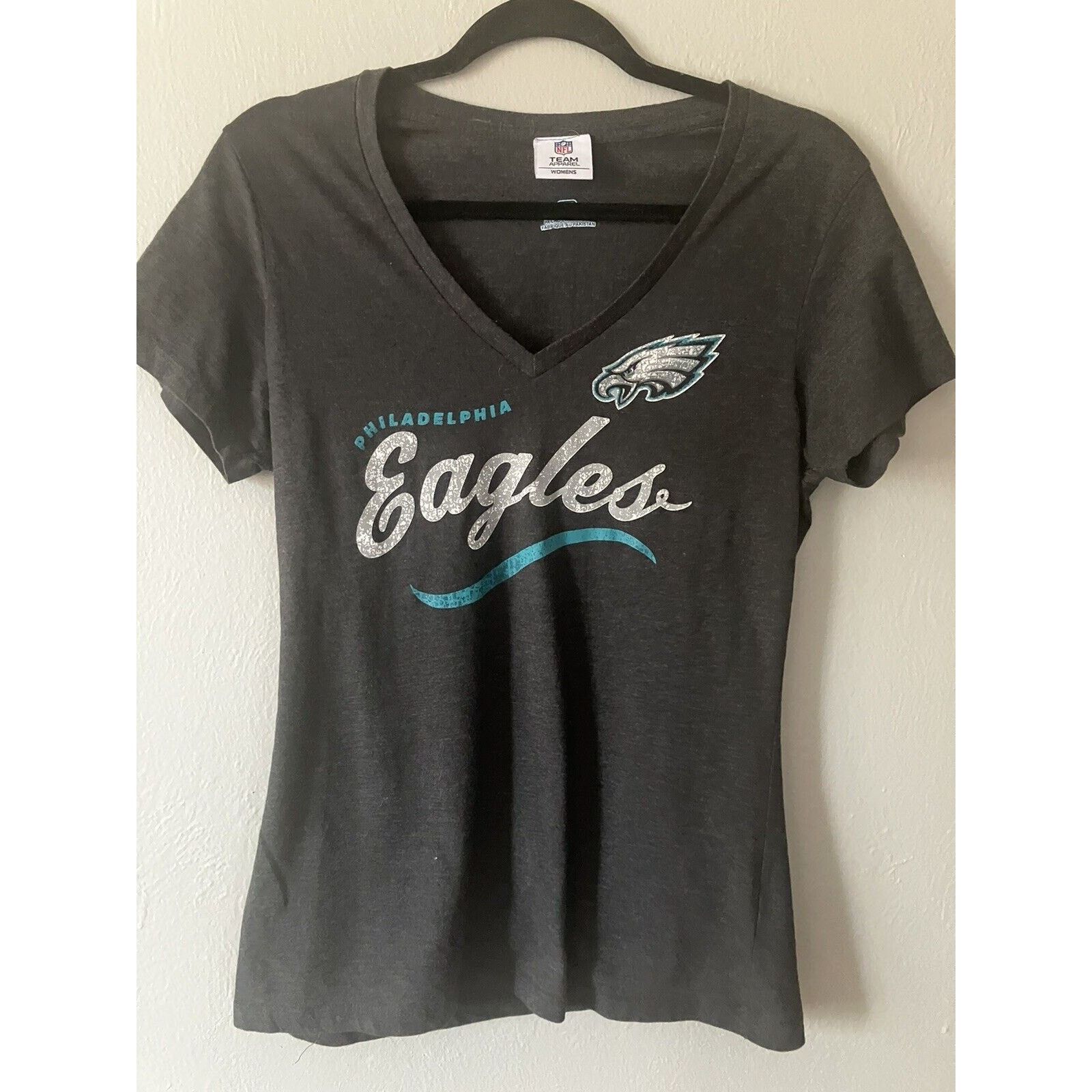 NFL Philadelphia Eagles Women Shirt Gray NFL V-neck Size Large L Size L / US 10 / IT 46 - 1 Thumbnail