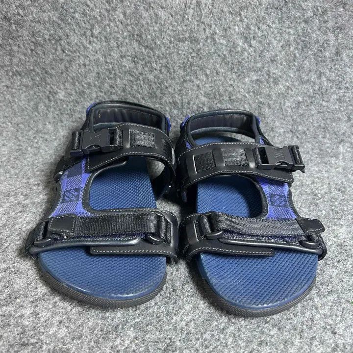 Louis Vuitton Louis Vuitton Classic Black Sandals for Men -2508 Size US 9.5 / EU 42-43 - 2 Thumbnail