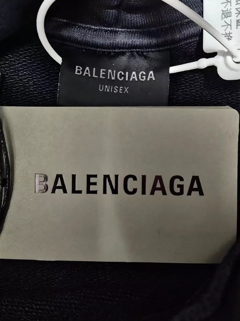 Balenciaga Balenciaga Dissolve 3B Liquified Wash Worn Hoodie Size US XS / EU 42 / 0 - 4 Thumbnail