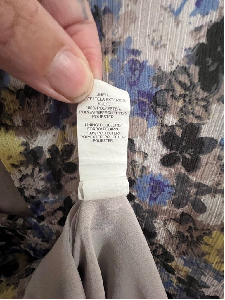 Lucky Brand Lucky Brand Floral Print Babydoll Short Sleeve Blouse Size L / US 10 / IT 46 - 5 Thumbnail