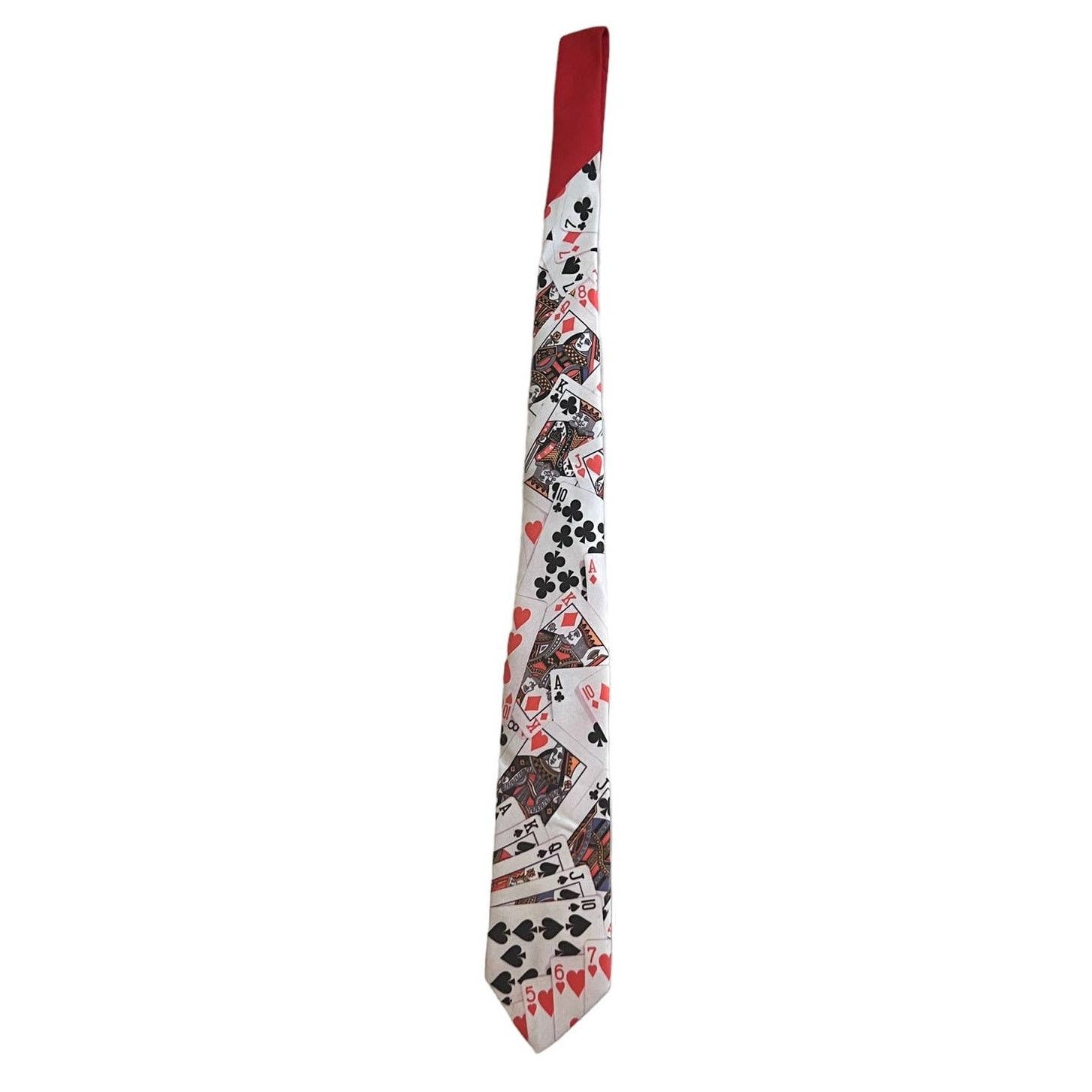 Ralph Marlin Ralph Marlin Vintage Red White Poker Playing Cards Neck Tie Size ONE SIZE - 4 Thumbnail