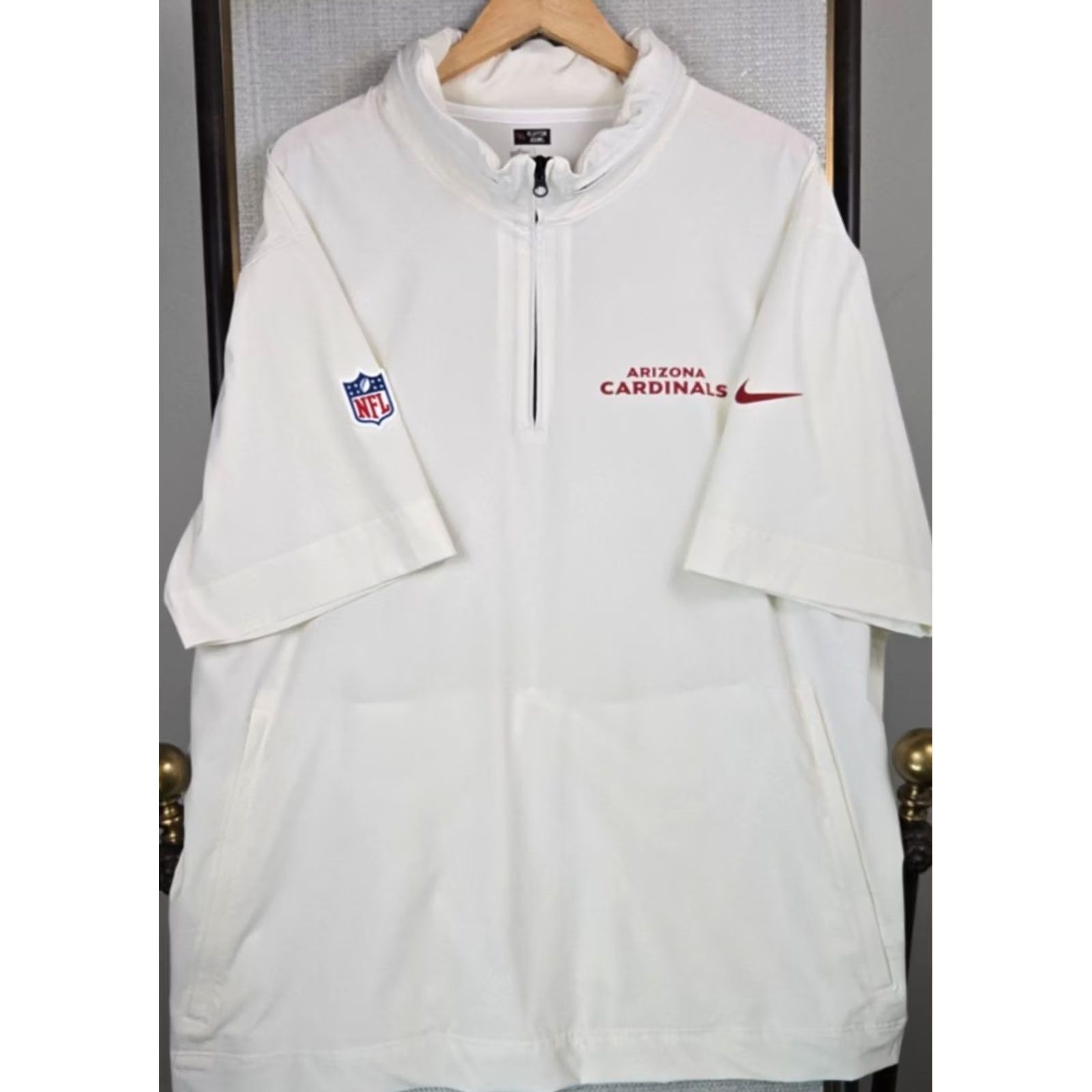 Nike Nike Arizona Cardinals Men's 3XL Windbreaker Jacket Hooded 1/4 Zip Softshell Dri-Fit Centered Klayton Adams Cowboys OC NM Size US XXL / EU 58 / 5 - 2 Thumbnail