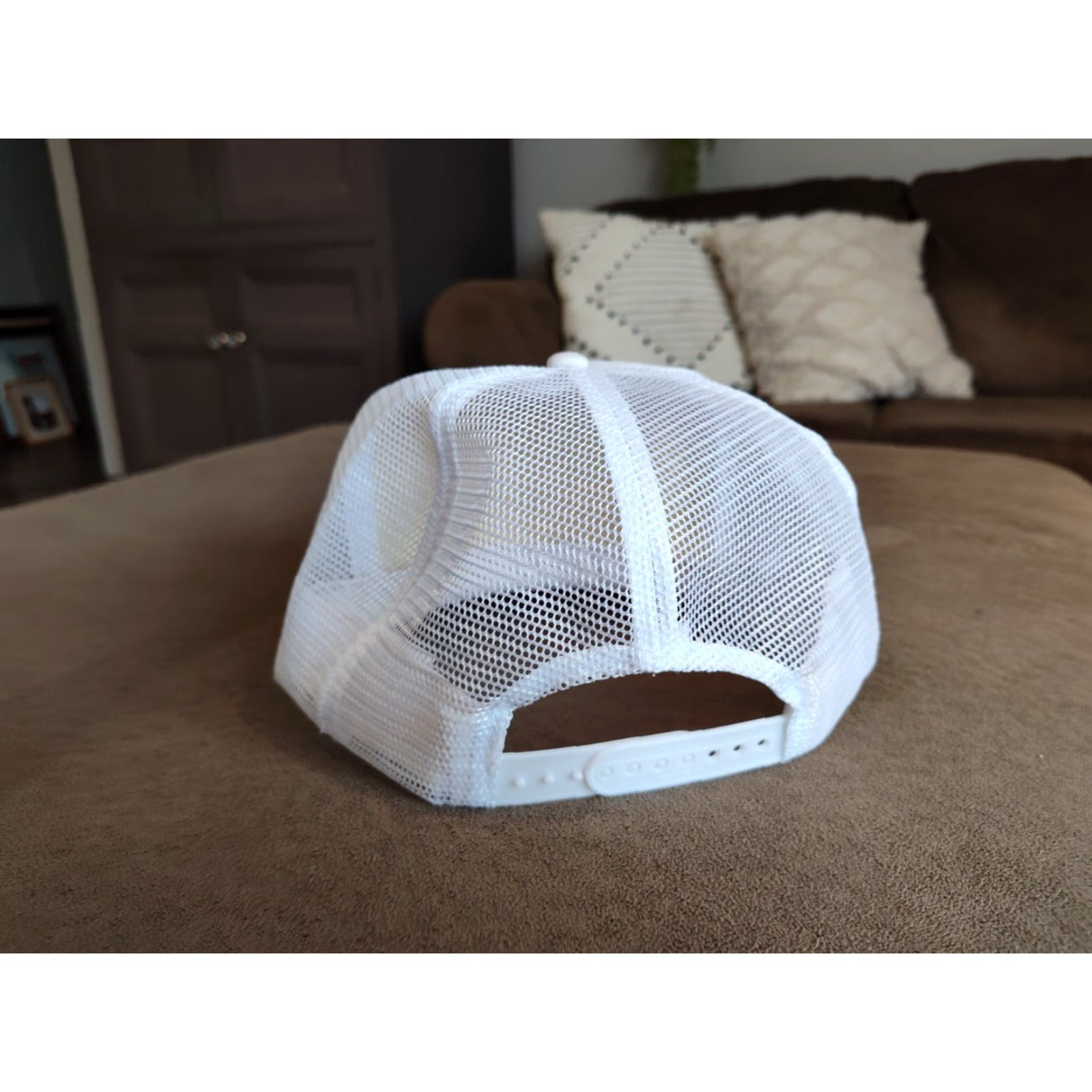 Vintage VINTAGE Nissun American Flag White Trucker Hat Snapback Men One Size NWOT Size ONE SIZE - 3 Thumbnail