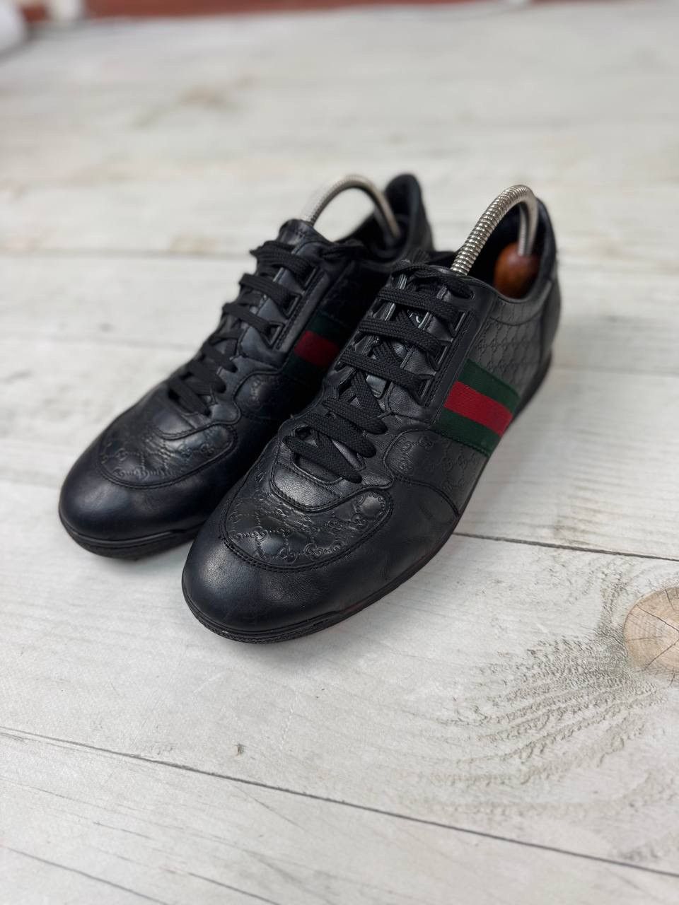 Gucci Gucci Micro Guccissima GG Low Top Leather Sneakers Size US 10.5 / EU 43-44 - 4 Thumbnail