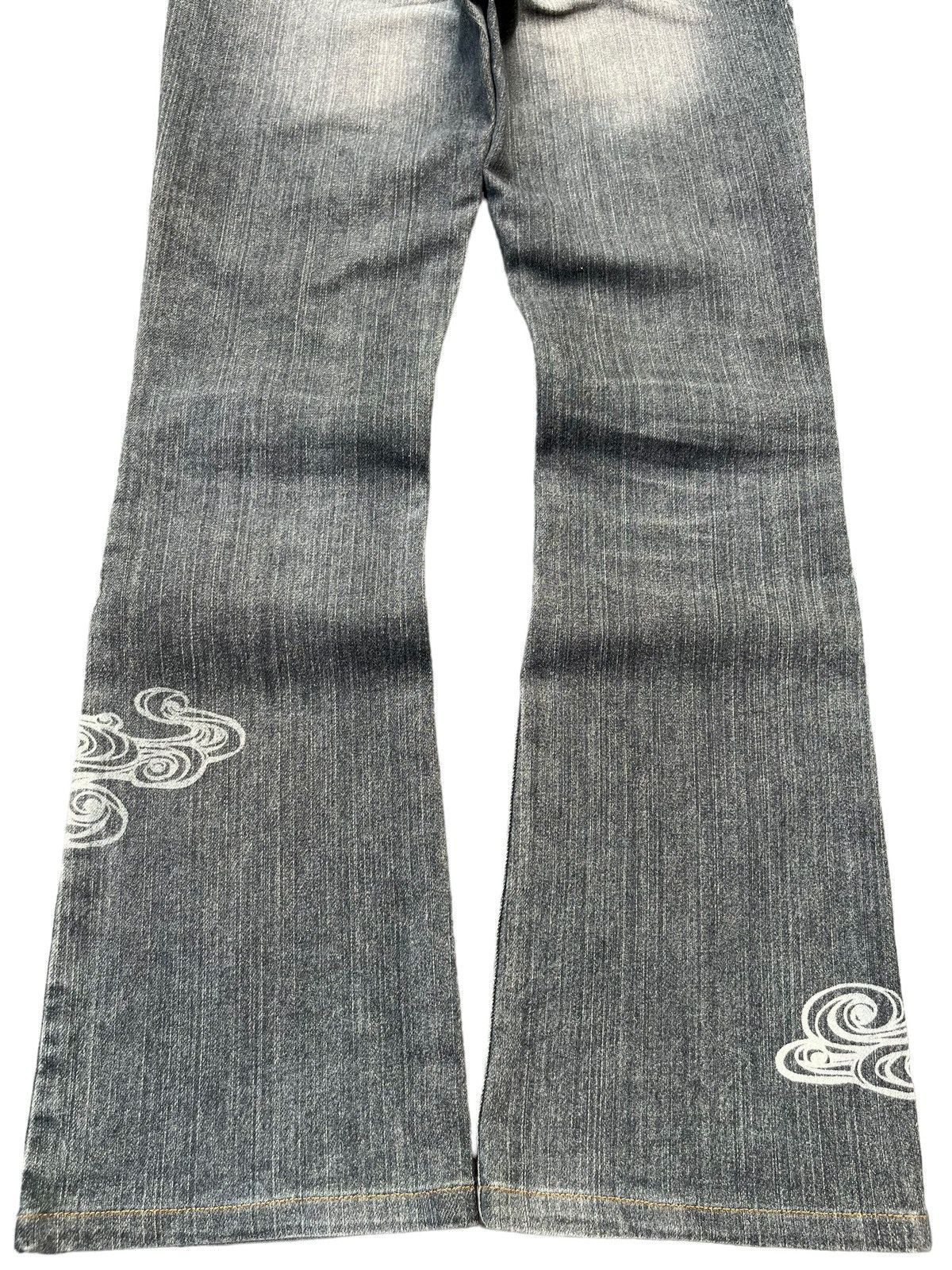 Tornado Mart Vintage Japanese Brand Tribal Printed Mud Washed Flare Jeans Size US 29 - 6 Thumbnail