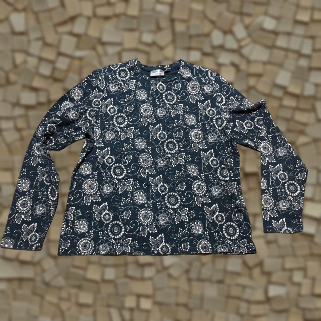 Croft & Barrow Croft & Barrow Shirt Women's XL Black Brown Floral Long Sleeve Size XL / US 12-14 / IT 48-50 - 1 Thumbnail