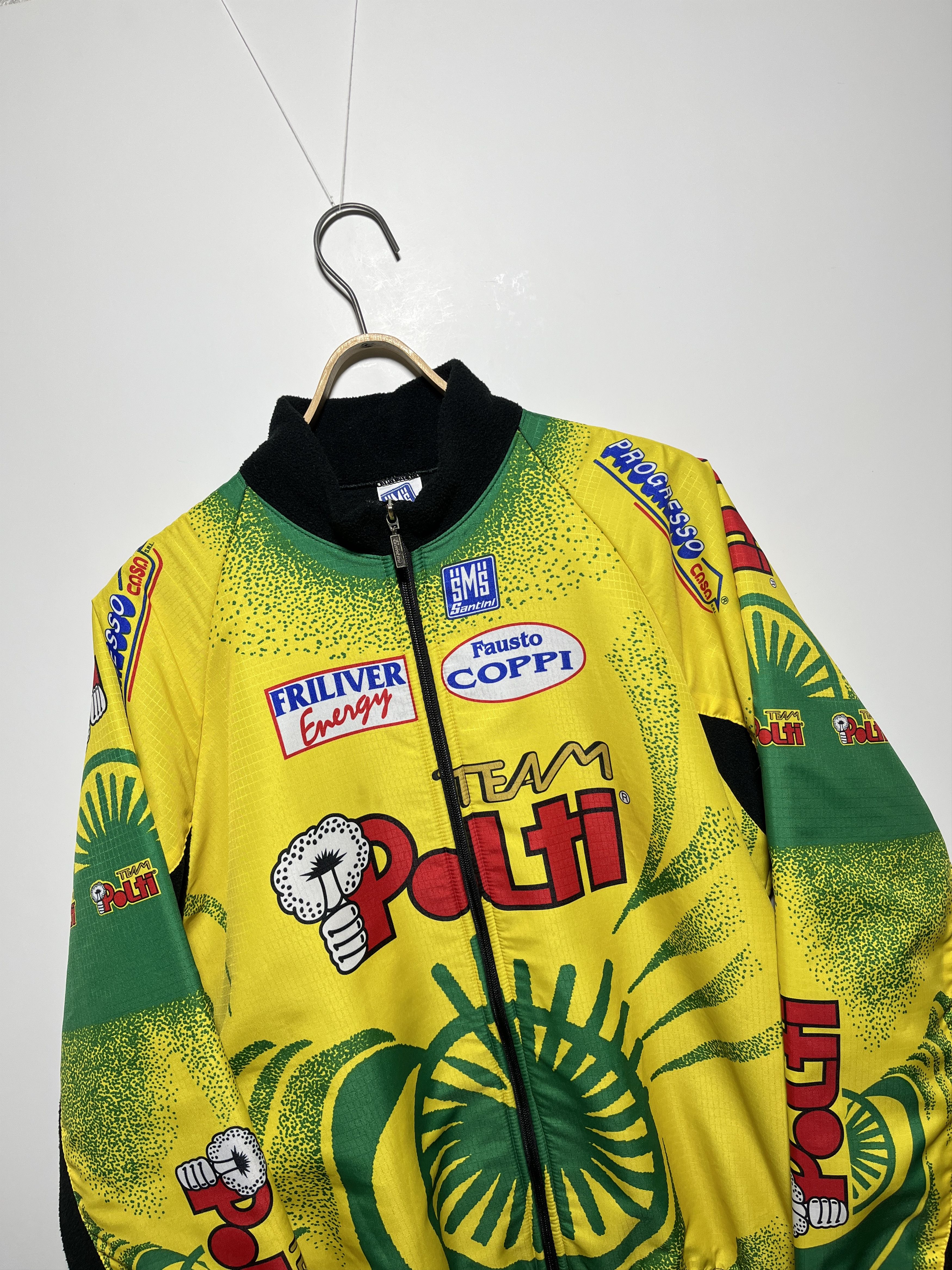 Vintage Vintage SMS Santini Polti Team Cycling Fleece Jacket Size US XXL / EU 58 / 5 - 4 Thumbnail