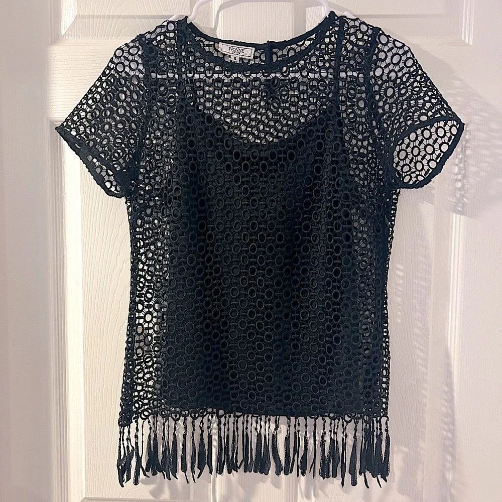 Vintage vintage boho gothic open knit beachy 60s 70s retro hippie Size M / US 6-8 / IT 42-44 - 1 Thumbnail