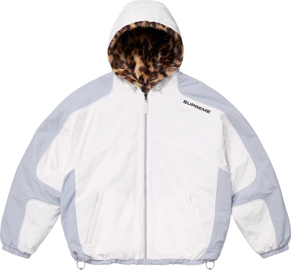 Supreme Supreme Faux Fur Reversible Hooded Track Jacket White SS25 Size US L / EU 52-54 / 3 - 4 Thumbnail