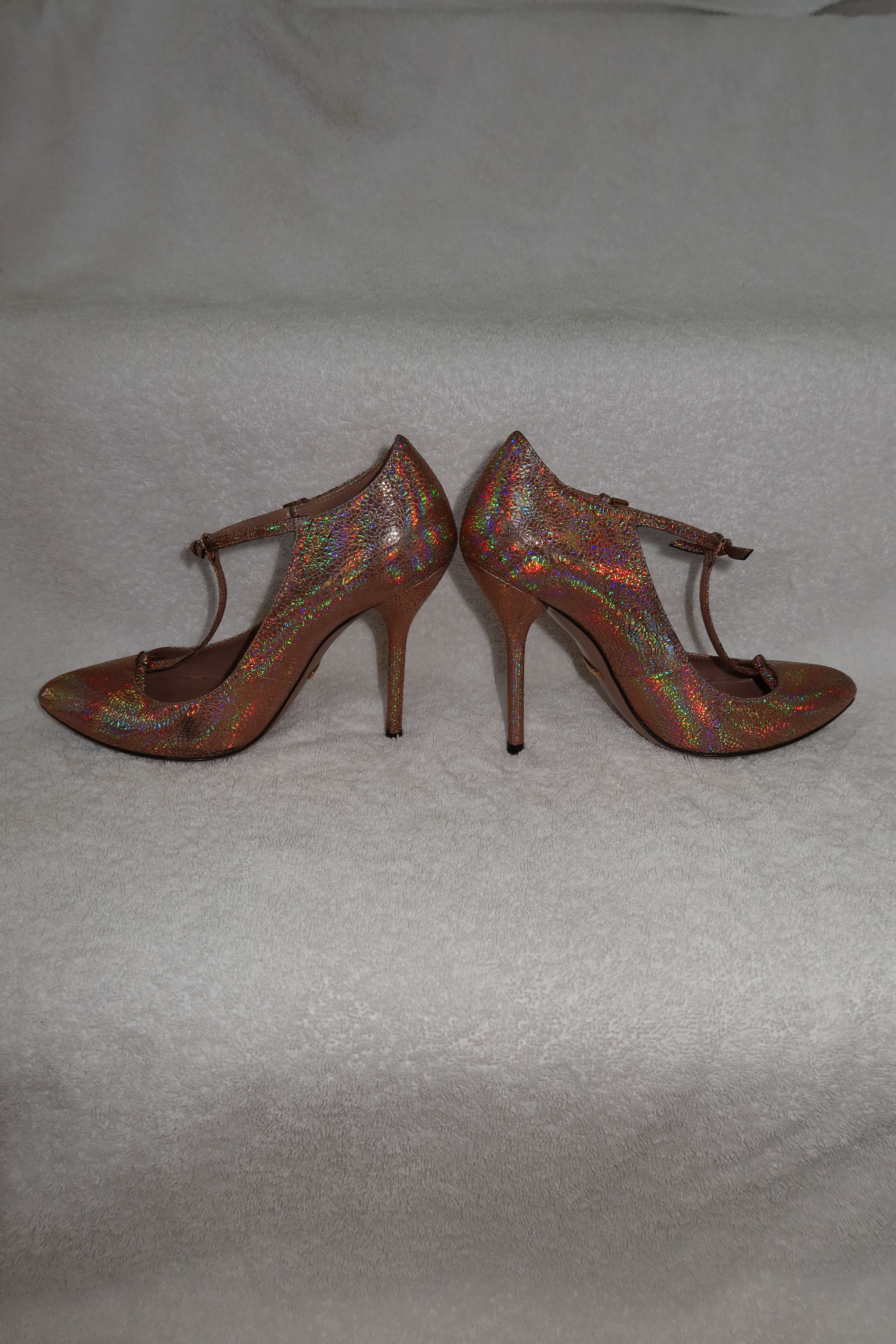 Gucci Vintage Gucci Pink Metallic Stilettos Size US 6.5 / IT 36.5 - 3 Thumbnail