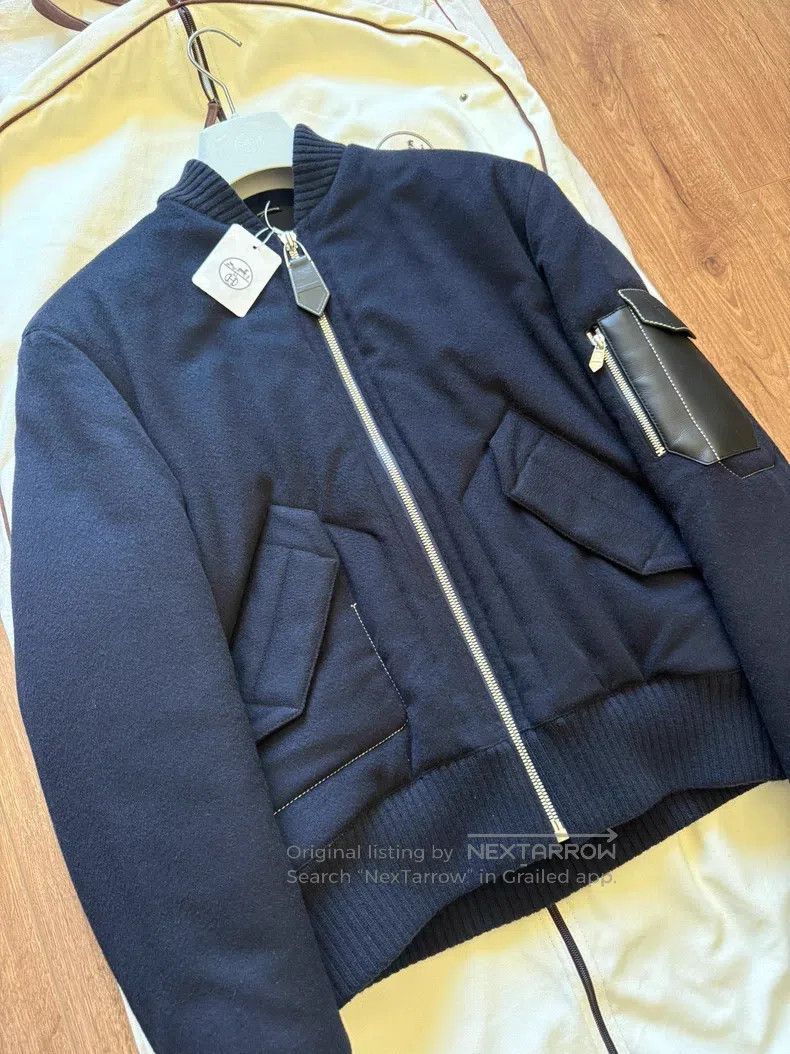 Hermes Hermes Knight Style Cashmere Patchwork Down Jacket Size US M / EU 48-50 / 2 - 3 Thumbnail