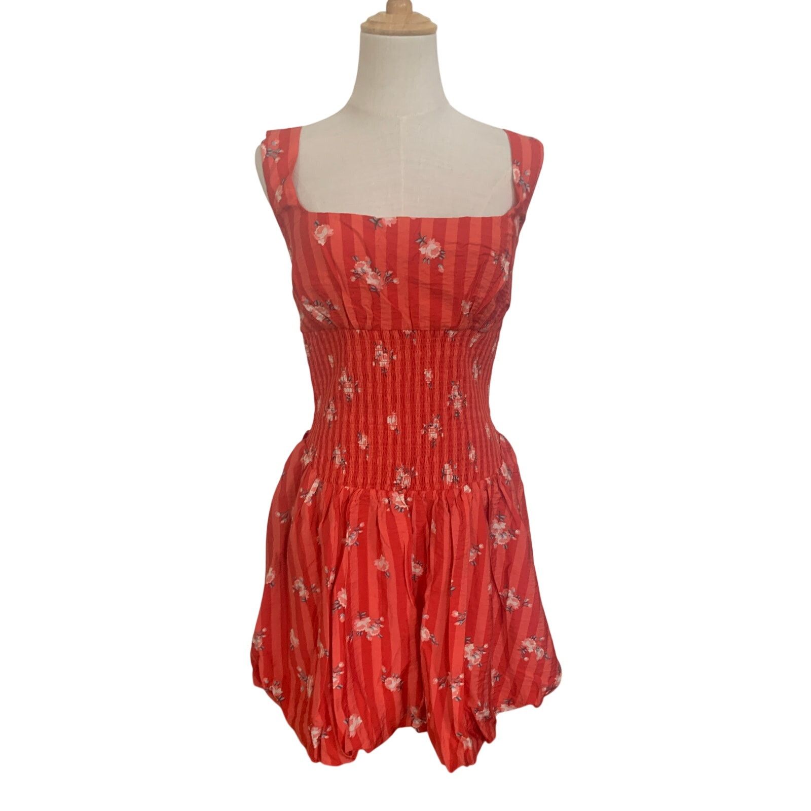 Anthropologie NWT By Anthropologie Square-Neck Smocked Mini Dress Size M / US 6-8 / IT 42-44 - 3 Thumbnail