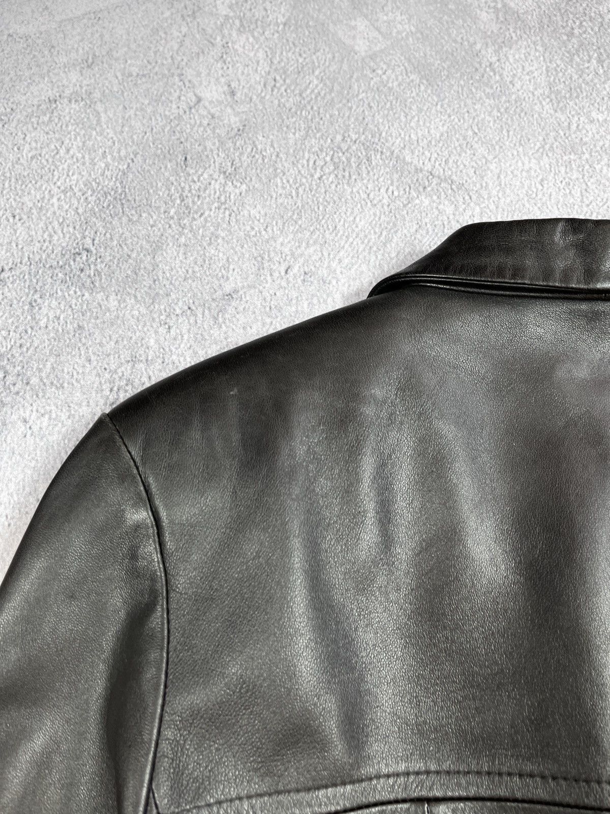 Leather Vintage Y2K Flare sleeves Leather Jacket old money opium L Size L / US 10 / IT 46 - 10 Thumbnail