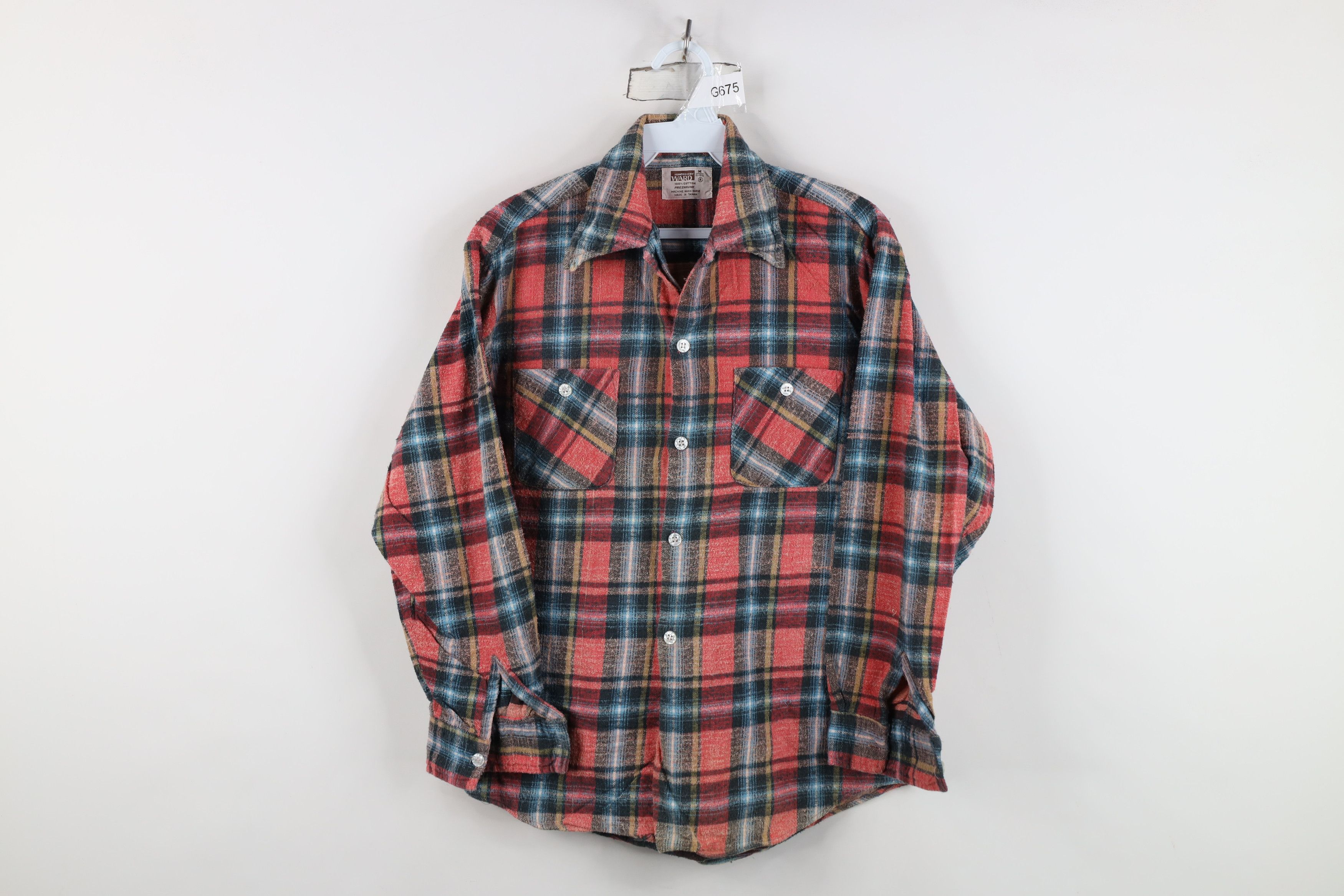 Vintage Vintage 70s Streetwear Flannel Collared Button Shirt Size US M / EU 48-50 / 2 - 1 Thumbnail